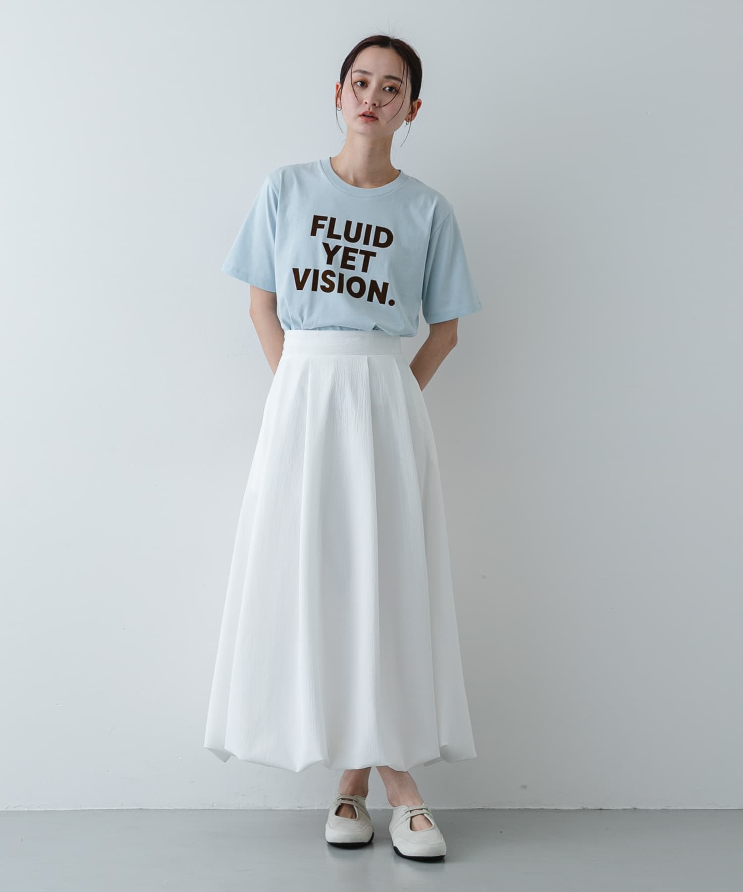 『軽量』フラットソールバレエスニーカー IVORY S