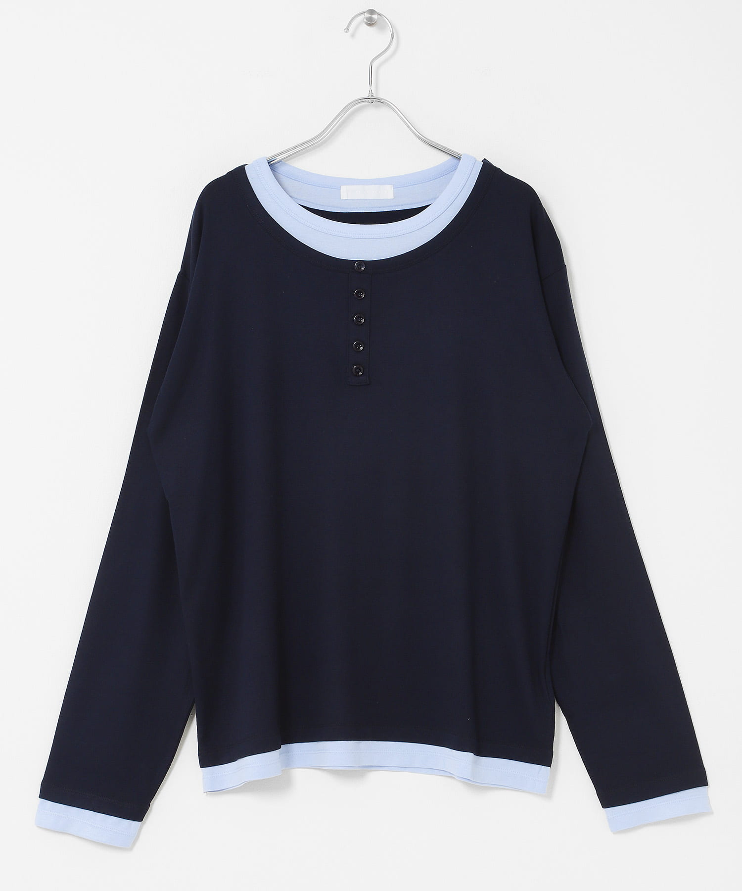 フェイクレイヤードロングTシャツ(M L.GRAY): トップス｜URBAN