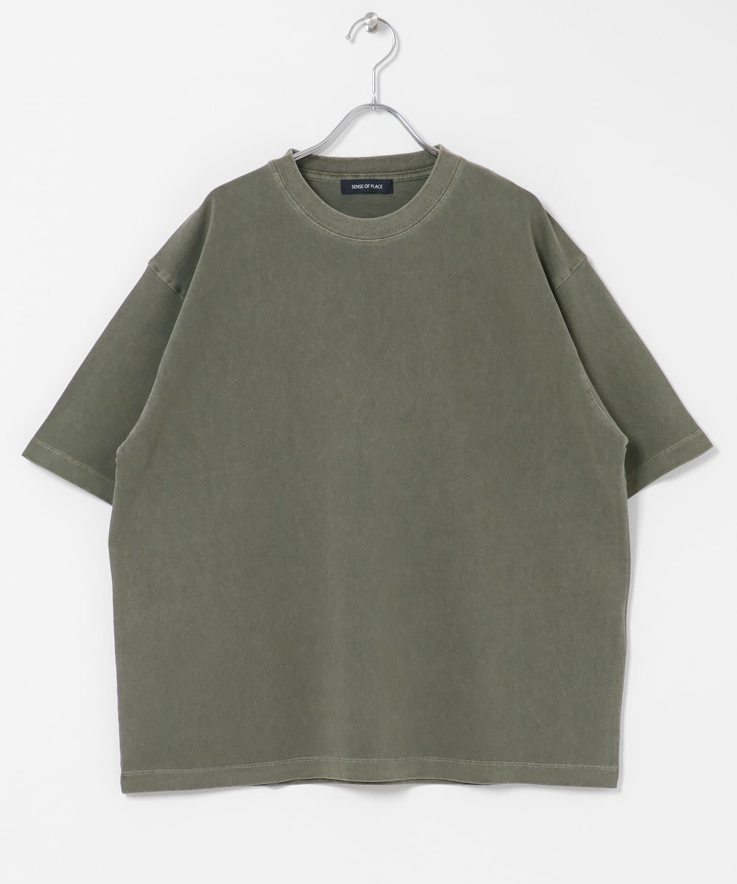 フェードルーズクルーネックショートスリーブ Tシャツ KHAKI M