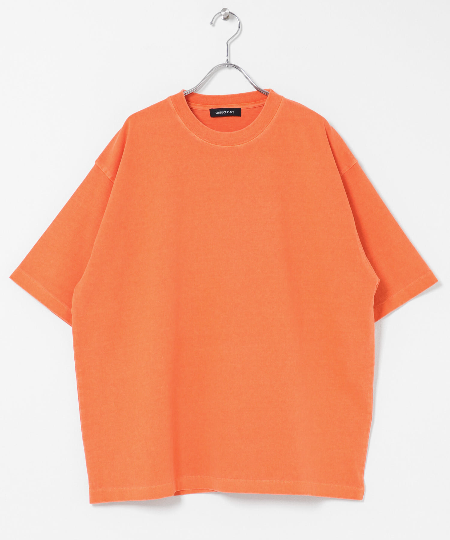 フェードルーズクルーネックショートスリーブ Tシャツ ORANGE M