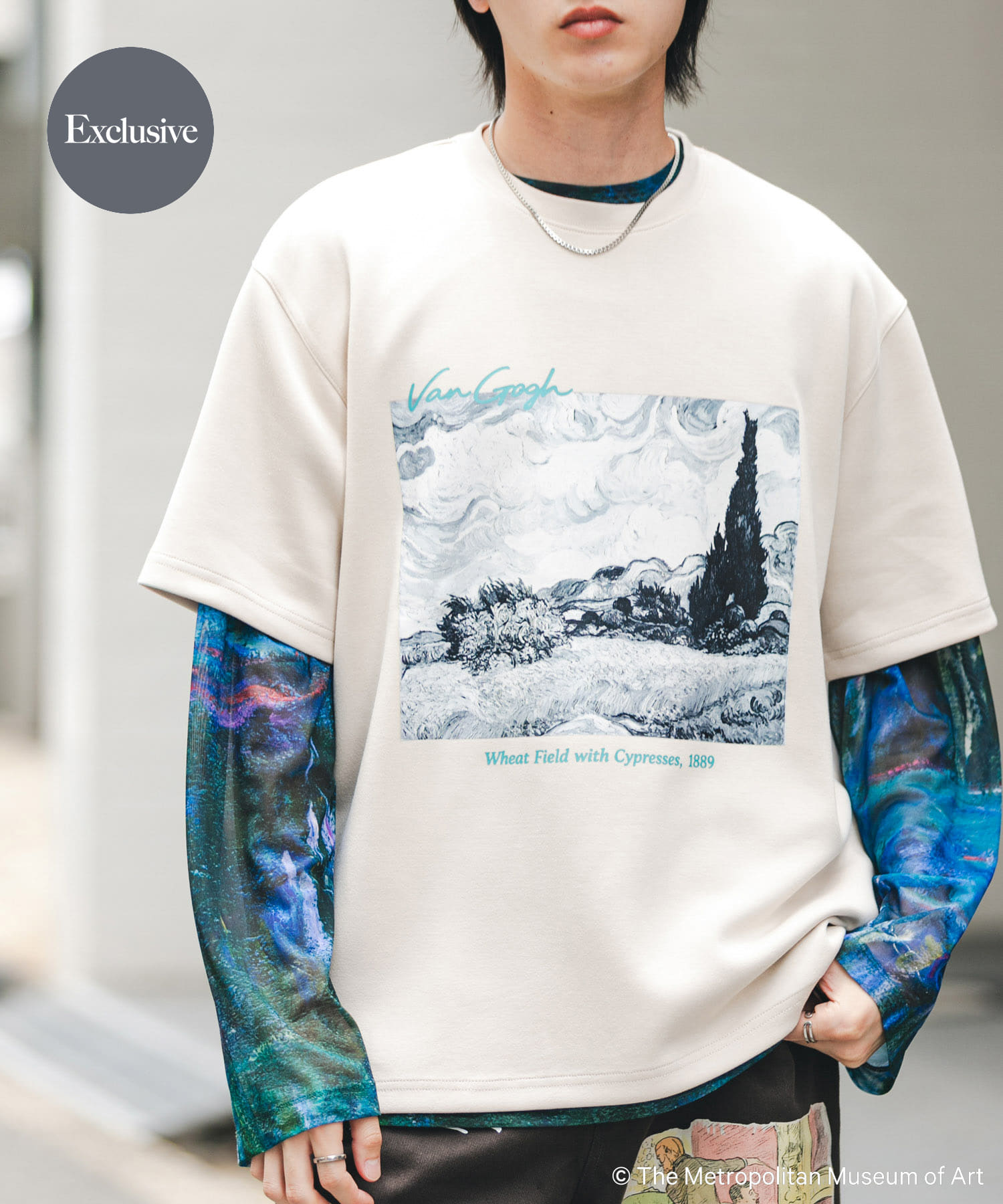 『別注』『イージーケア/接触冷感』The Met×SENSE OF PLACE　S/S T-SHIRTS(Gogh)B