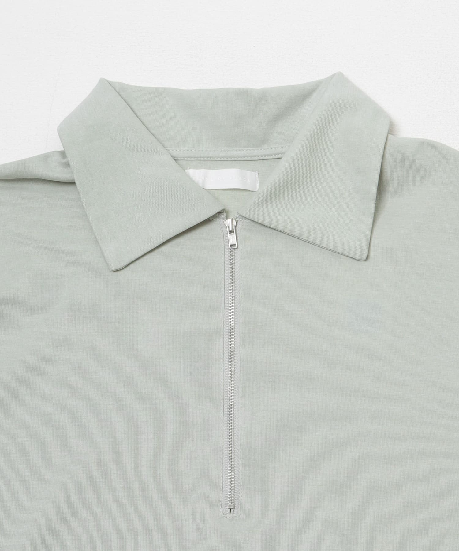 ライトダンボールポンチハーフジップ Tシャツ(M L.GRAY): トップス