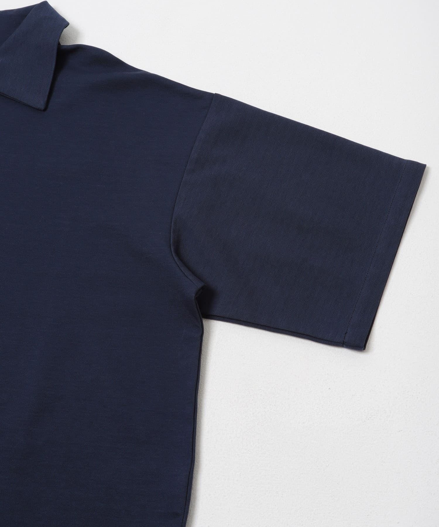 ライトダンボールポンチハーフジップ Tシャツ NAVY M