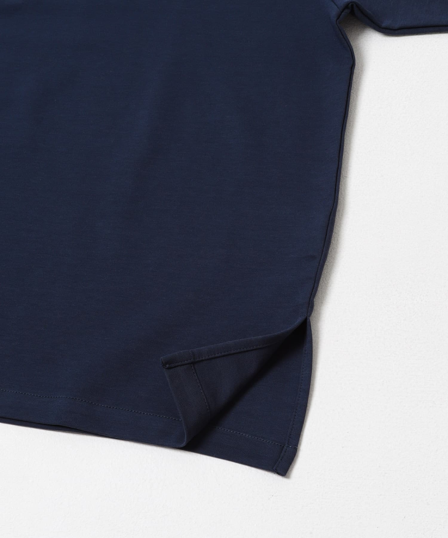 ライトダンボールポンチハーフジップ Tシャツ NAVY M