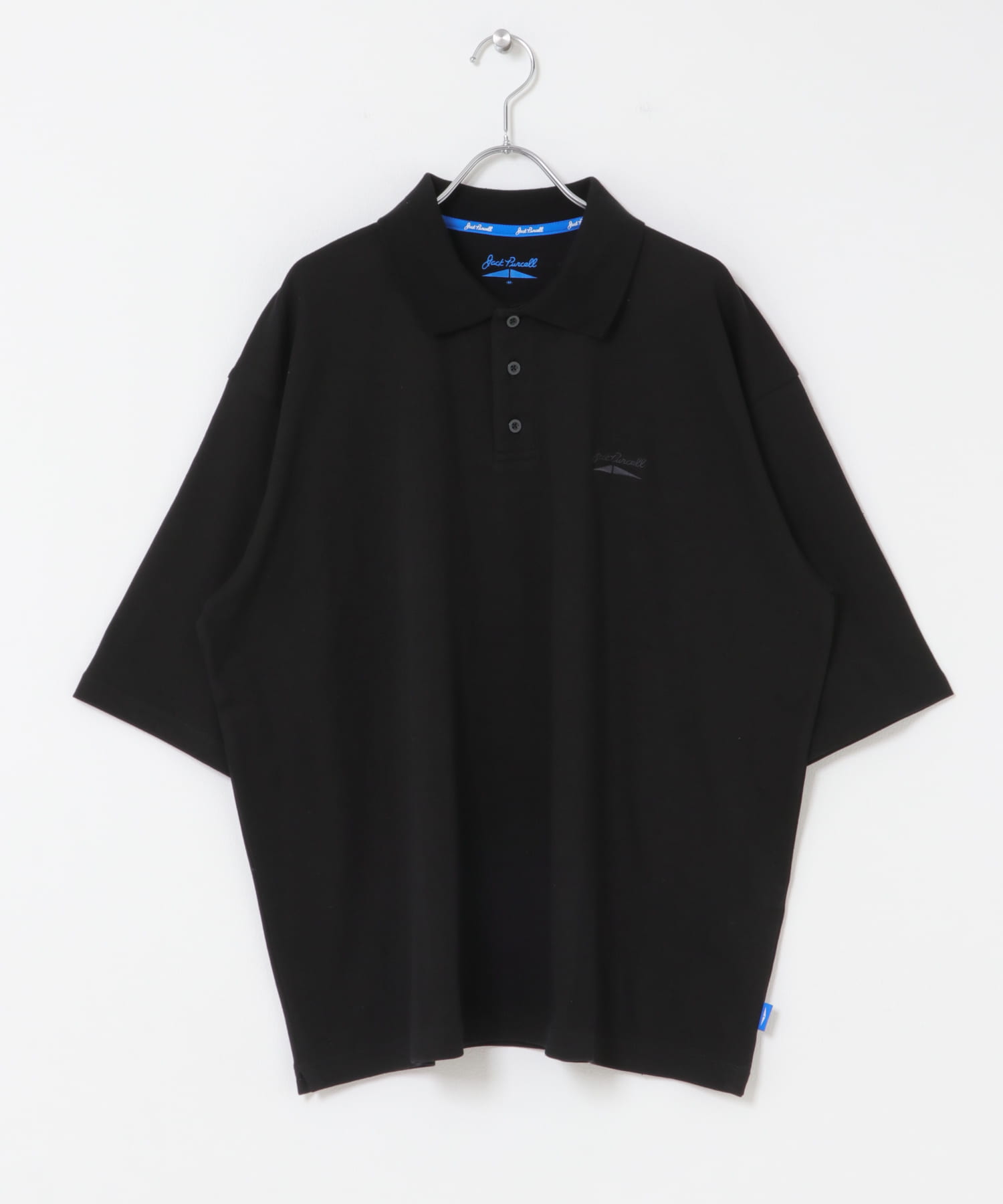 『別注』Converse×SENSE OF PLACE　JACK PURCELLポロシャツ BLACK M