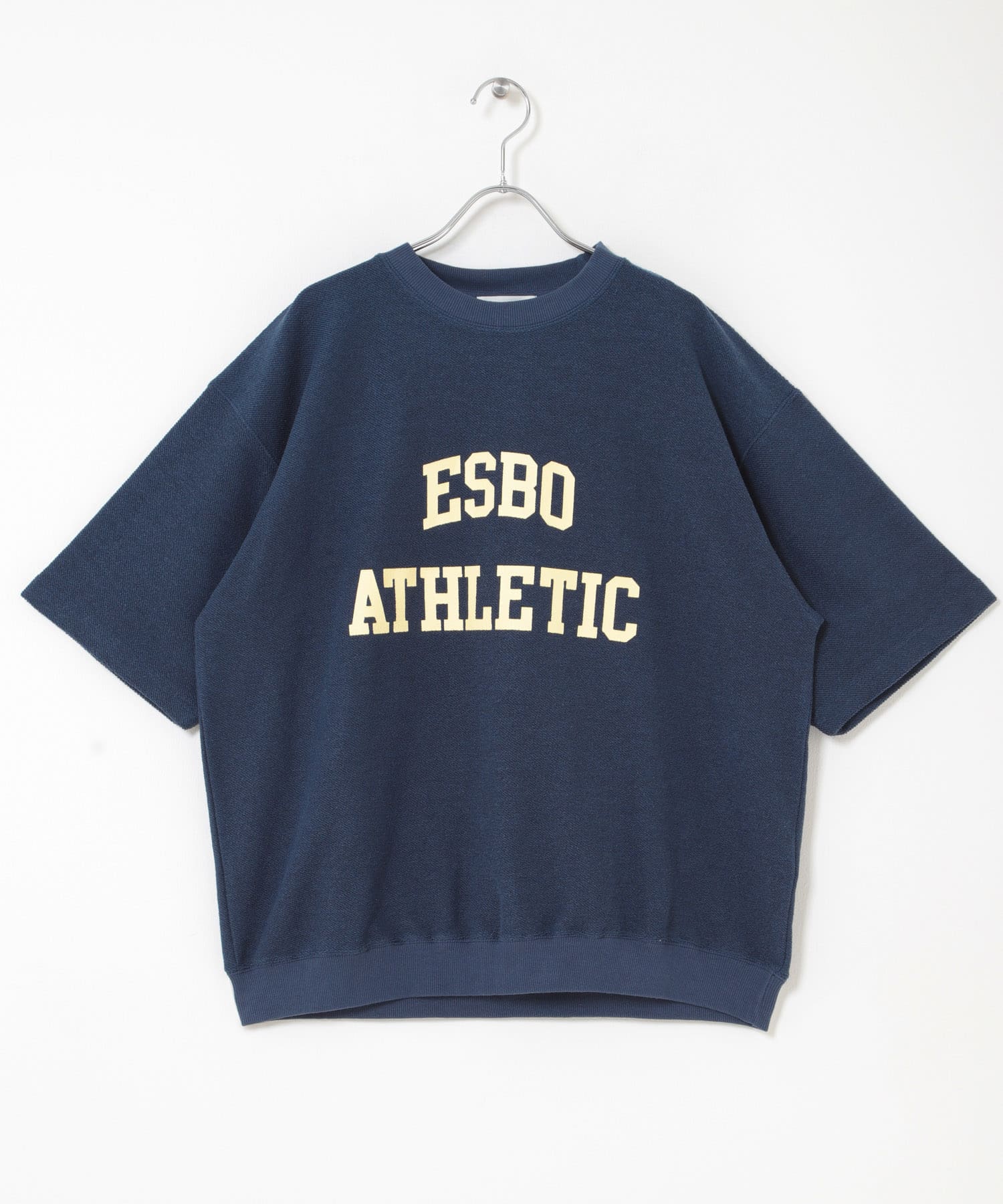 カレッジスウェットショートスリーブTシャツ NAVY M