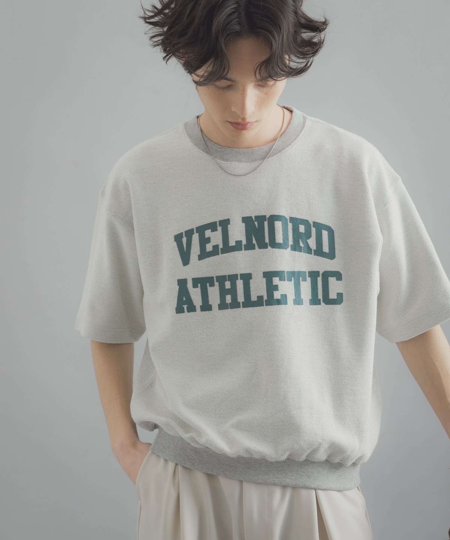 カレッジスウェットショートスリーブTシャツ