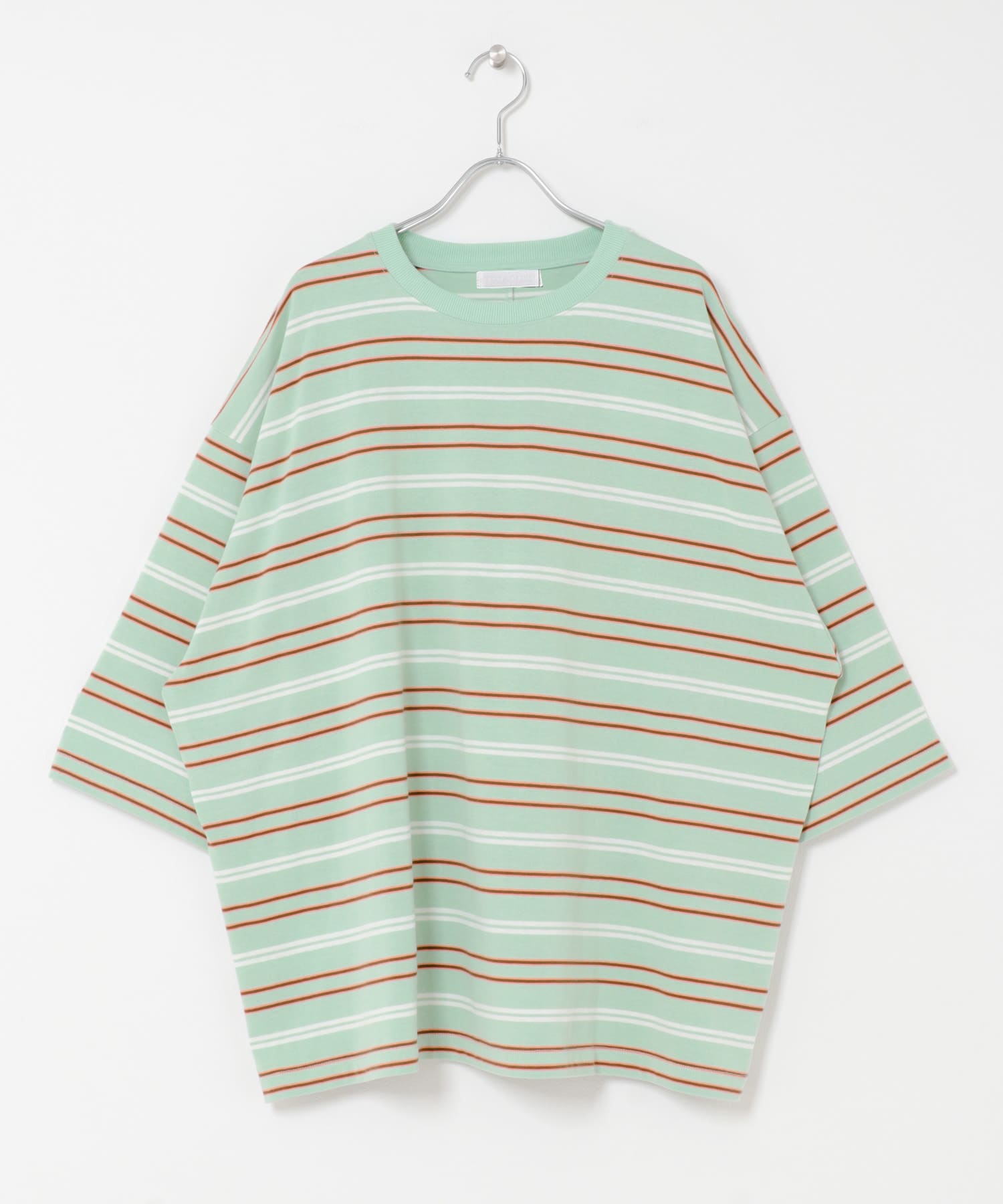 ボーダーエクストラルーズTシャツ MINT M
