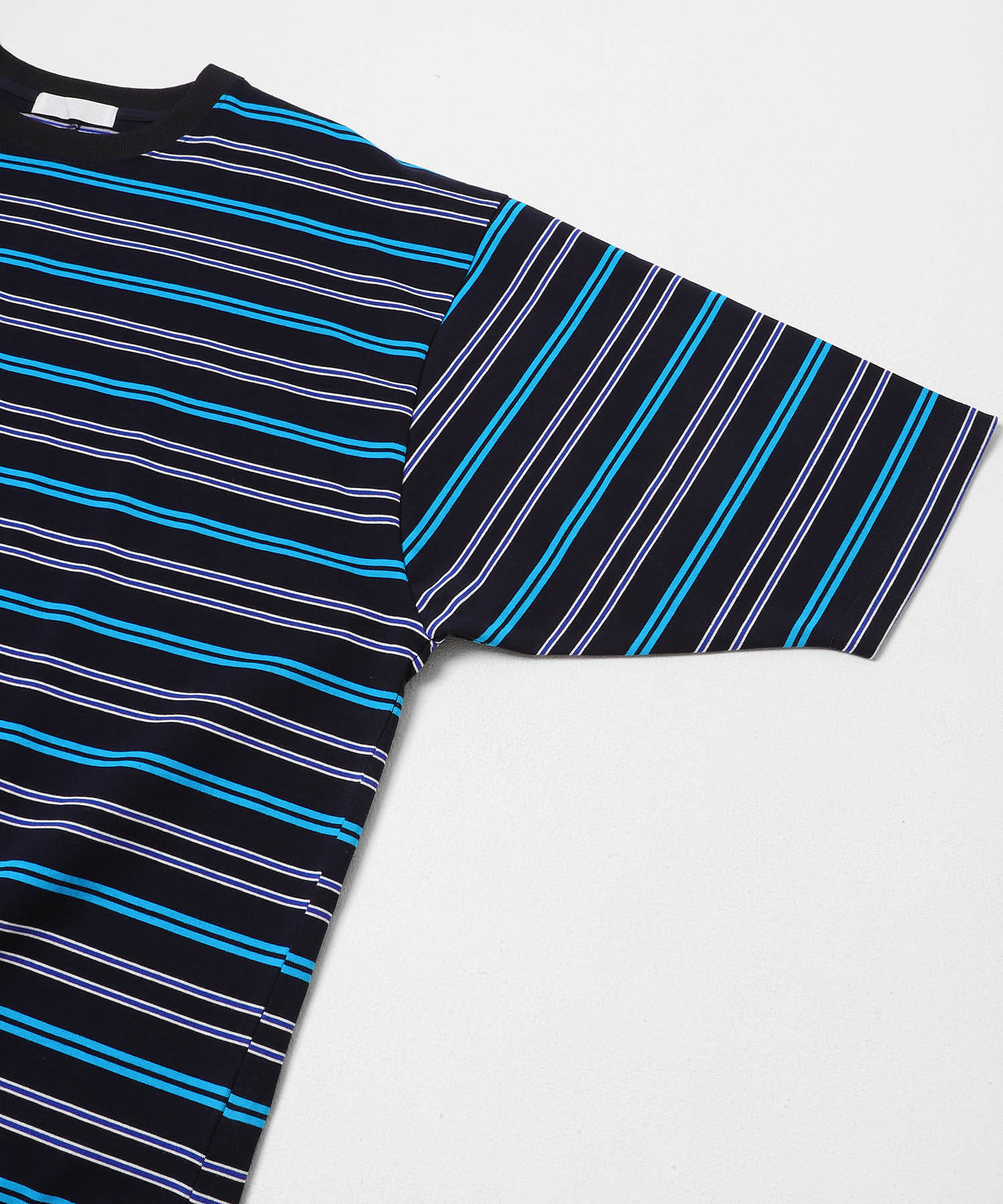 ボーダーエクストラルーズTシャツ NAVY M