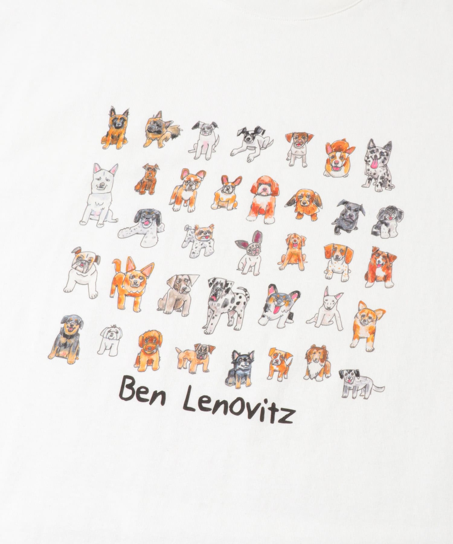 『別注』Ben Lenovitz×SENSE OF PLACE　SHORT-SLEEVE T-SHIRTS WHITE M