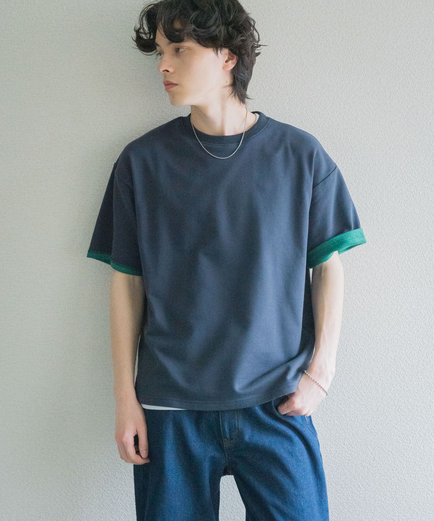 ダブルフェイス裏毛ショートスリーブTシャツ