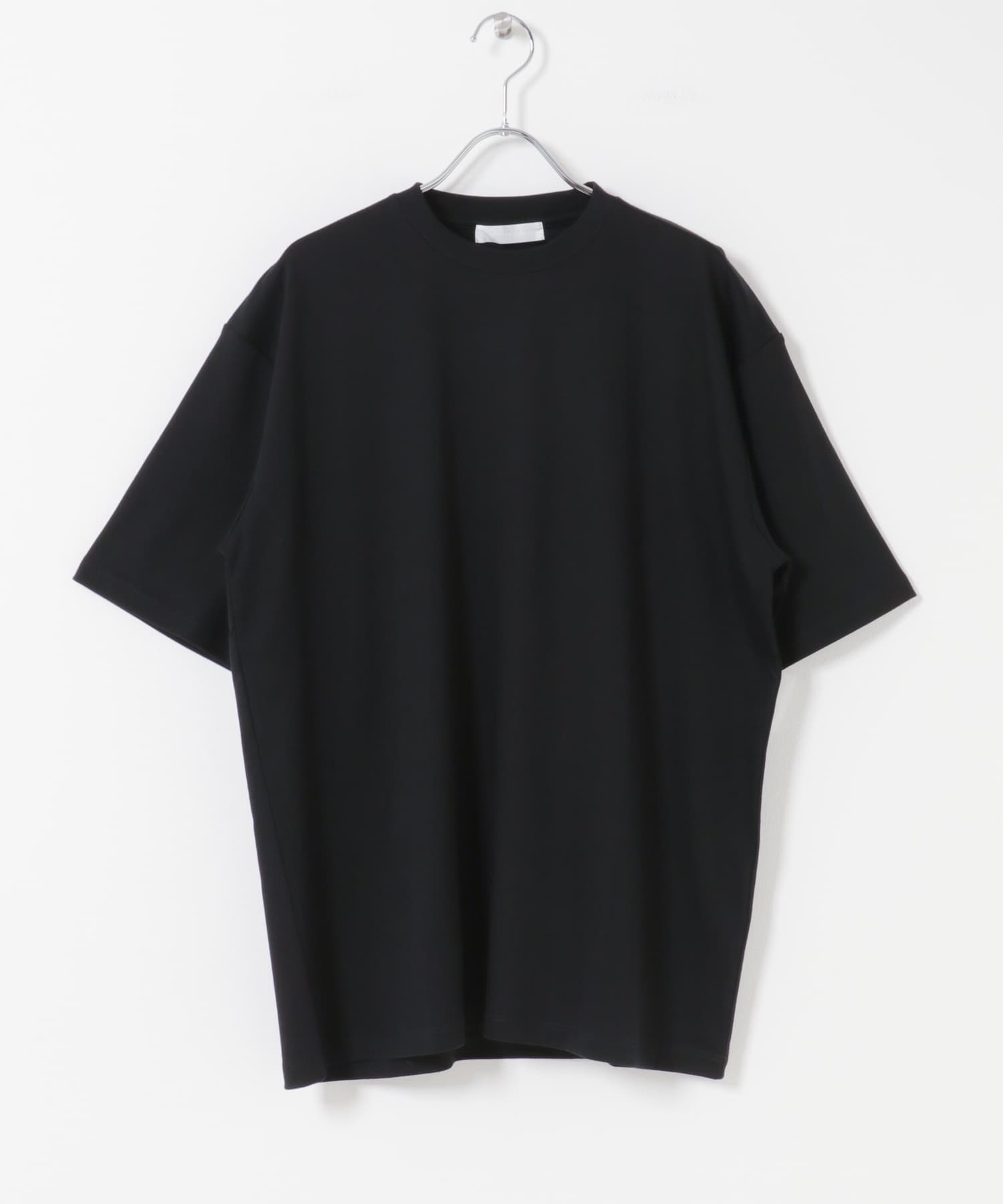 コットンスムースショートスリーブ Tシャツ BLACK M