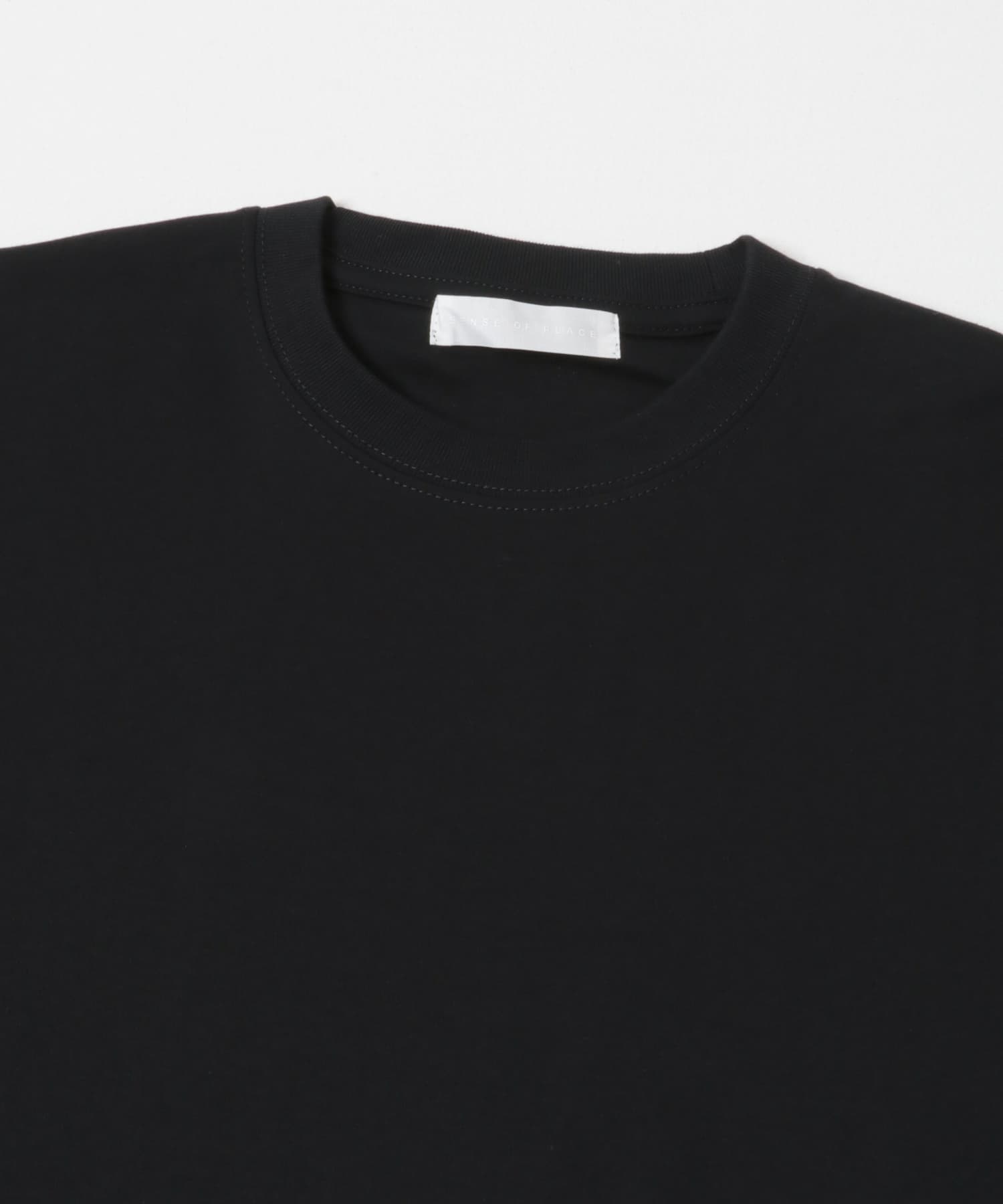 コットンスムースショートスリーブ Tシャツ BLACK M