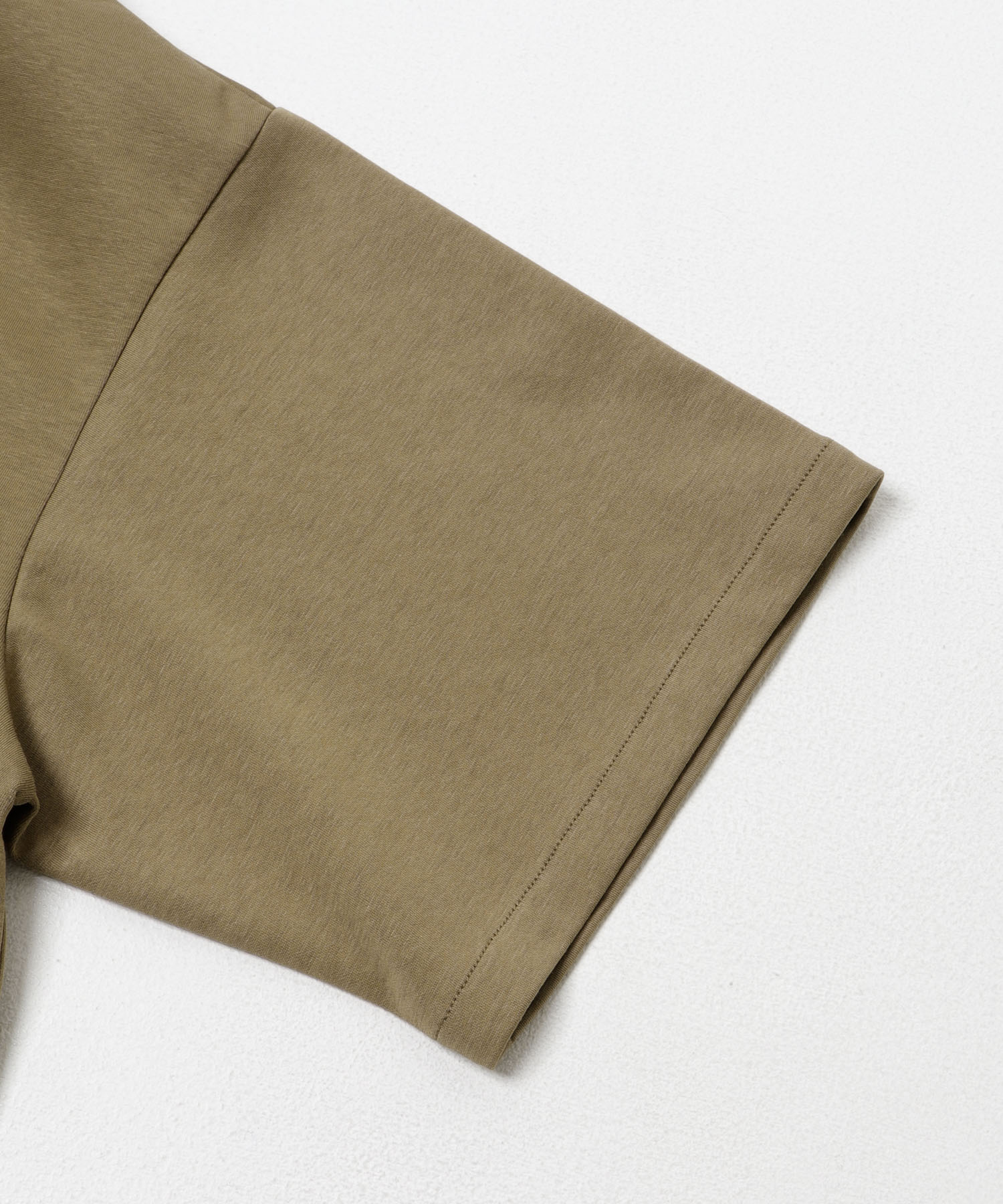 ダンボールポンチハーフジップショートスリーブTシャツ BEIGE M