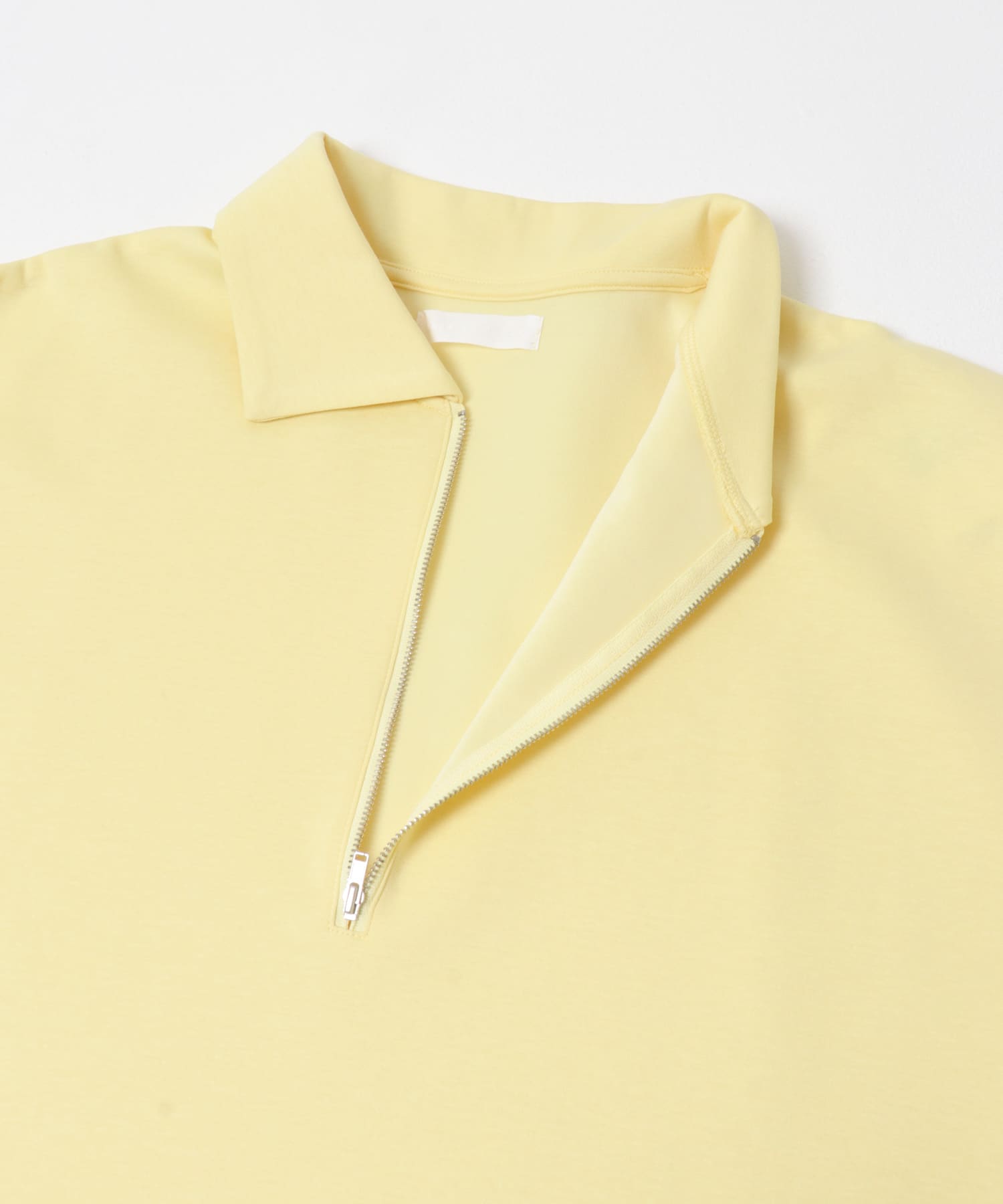 ダンボールポンチハーフジップショートスリーブTシャツ YELLOW M