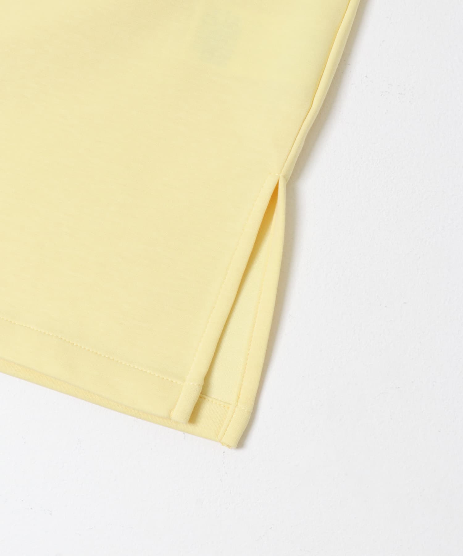 ダンボールポンチハーフジップショートスリーブTシャツ YELLOW M