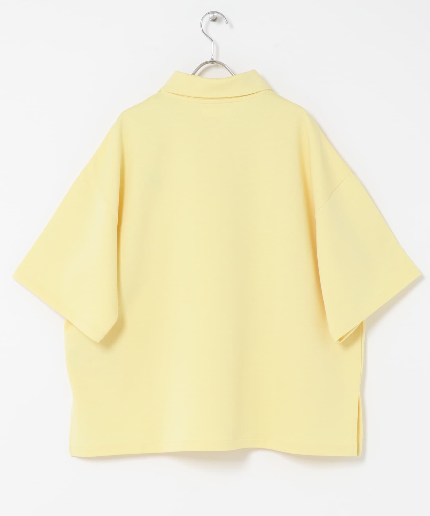 ダンボールポンチハーフジップショートスリーブTシャツ YELLOW M