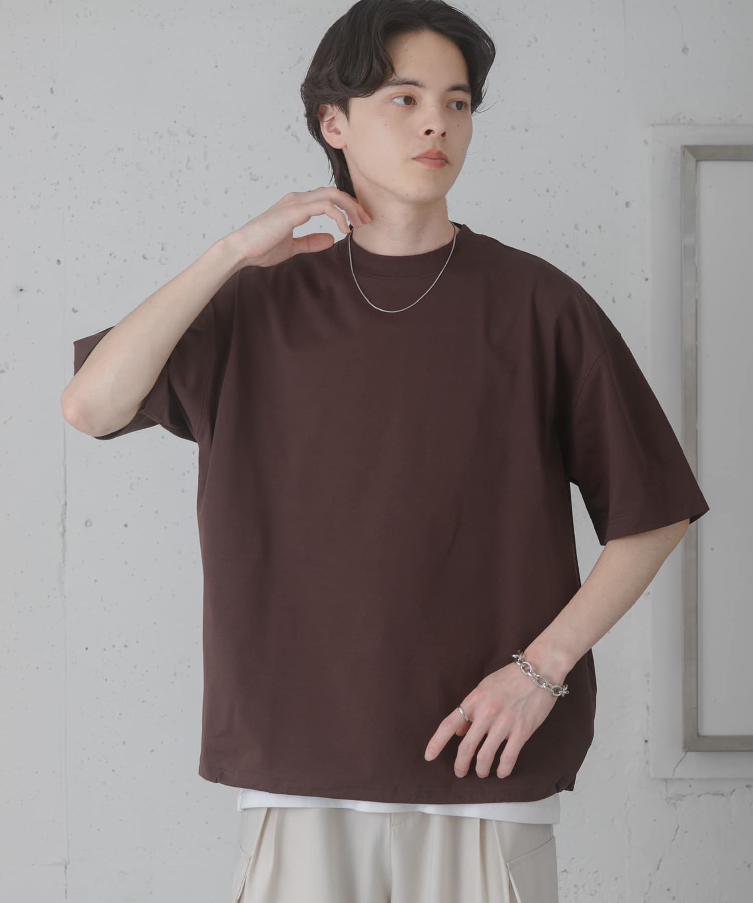 『接触冷感/イージーケア』クイックドライアソートドローコードショートスリーブ Tシャツ