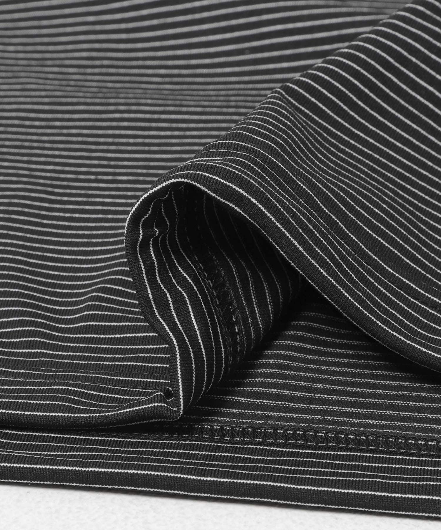 『接触冷感/イージーケア』クイックドライアソートドローコードショートスリーブ Tシャツ BLK×WHT M