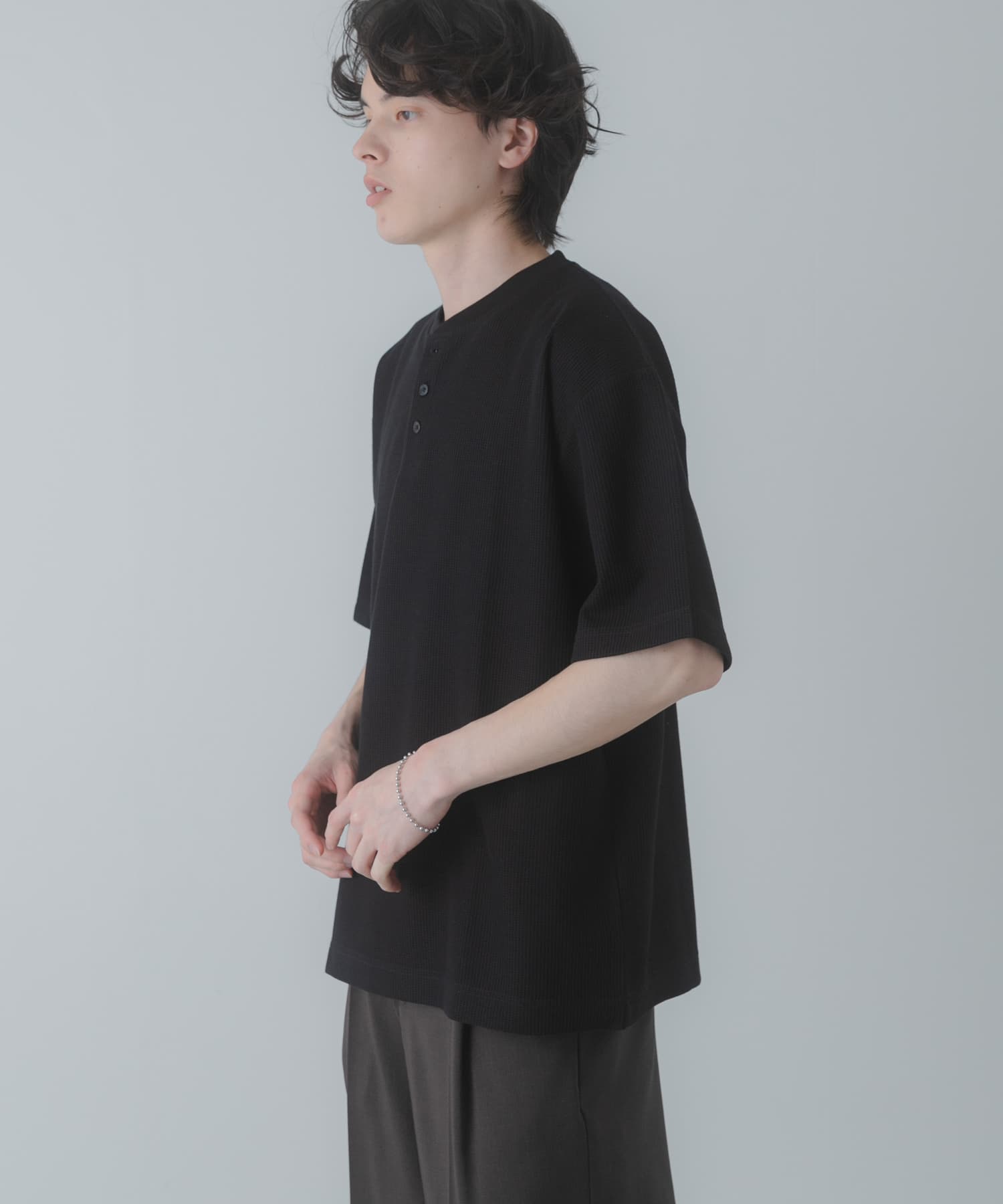 ヘンリーネックカノコプルオーバー