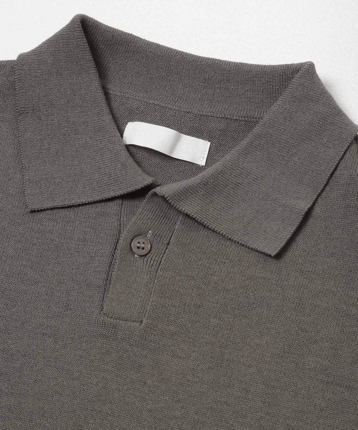 『洗濯可』ドライタッチスキッパーニットTシャツ CHARCOAL M
