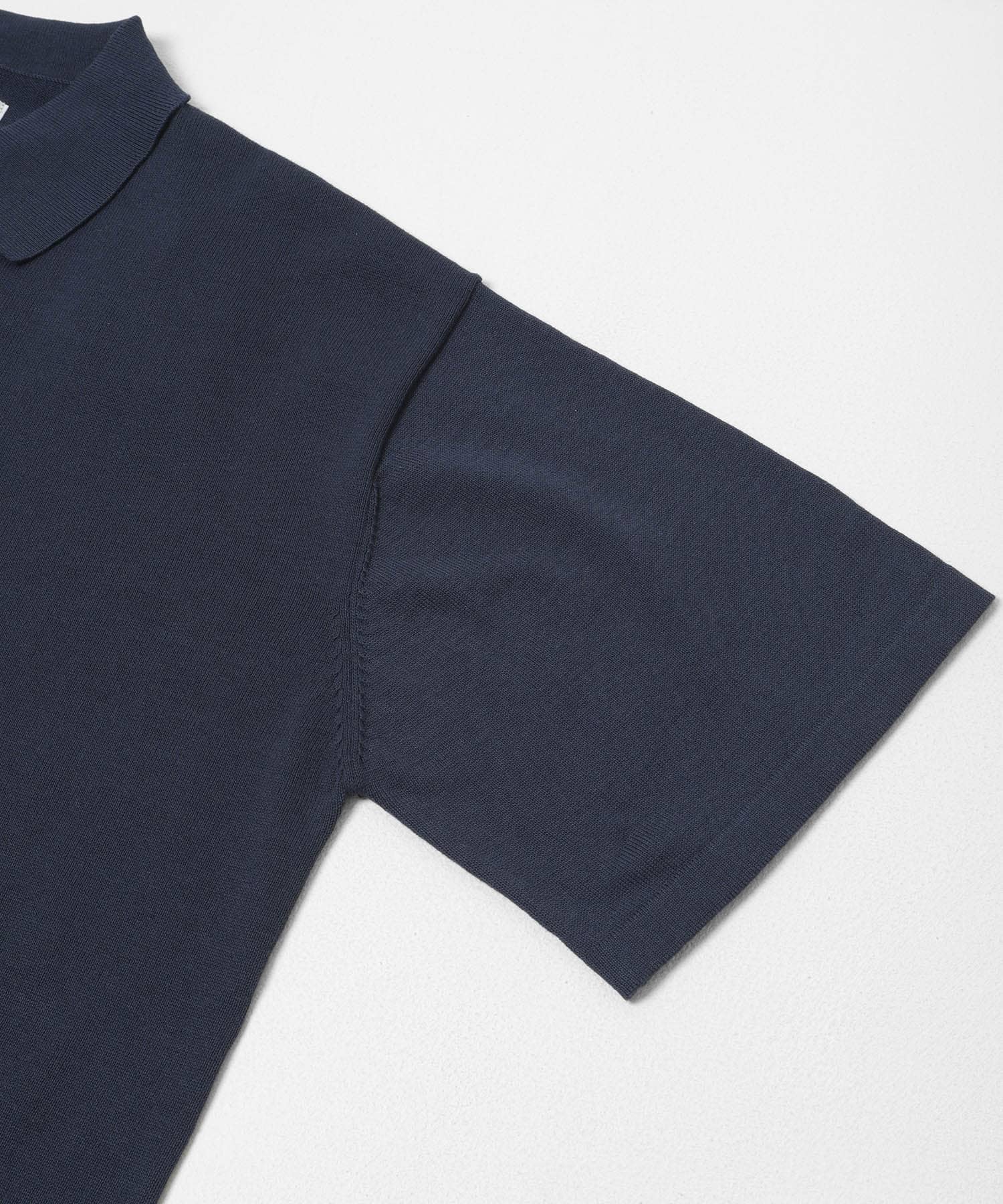 『洗濯可』ドライタッチスキッパーニットTシャツ NAVY M