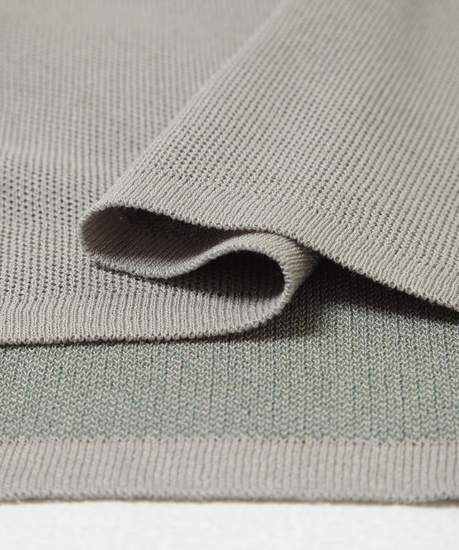 『洗濯可』エクストラルーズスプラッシュニットTシャツ MNT×GRY M