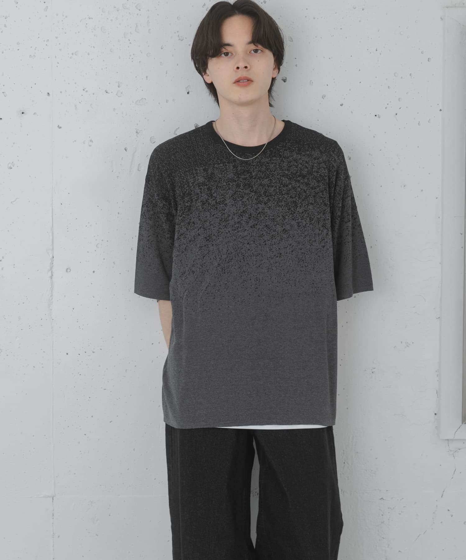 『洗濯可』エクストラルーズスプラッシュニットTシャツ