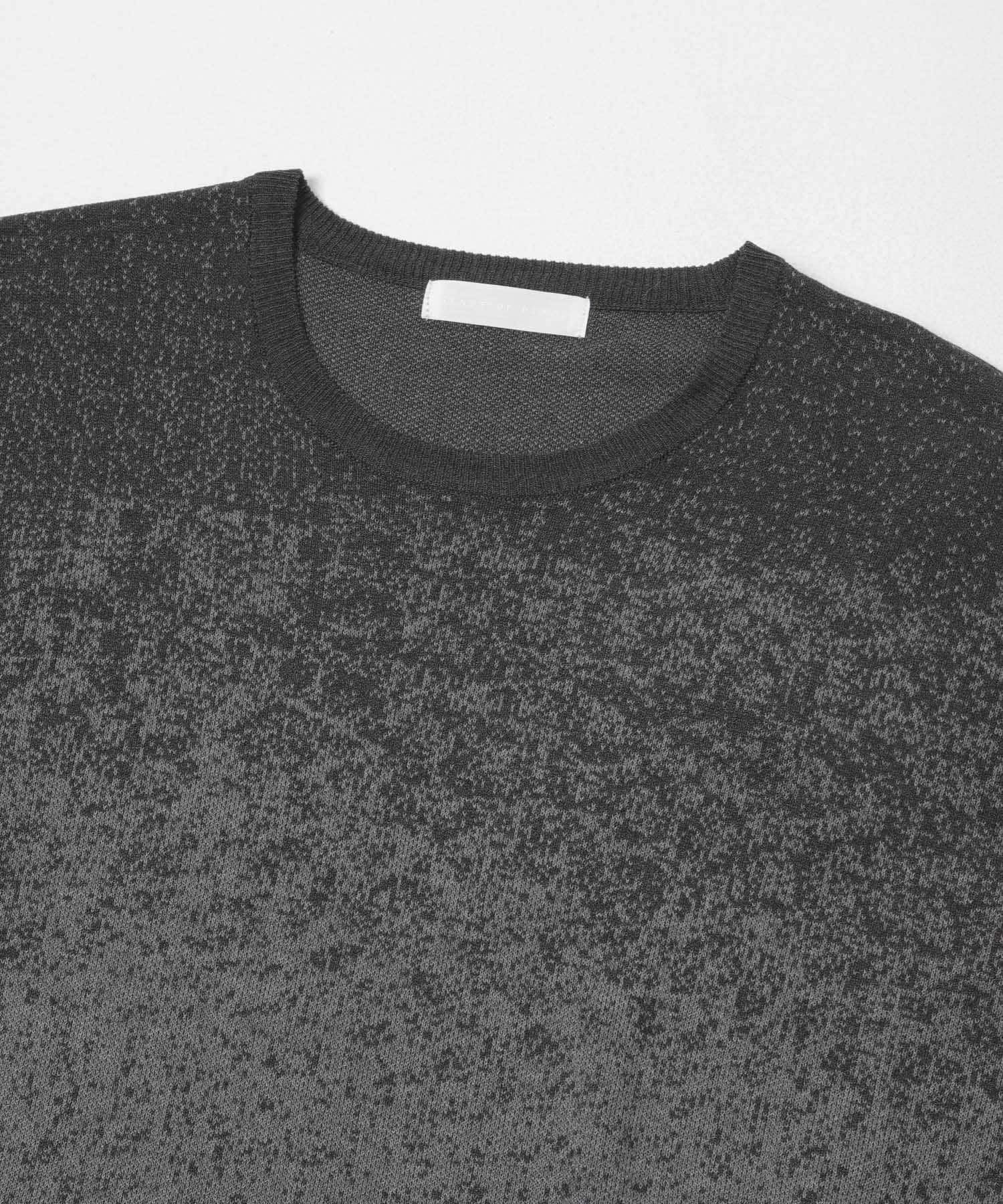 『洗濯可』エクストラルーズスプラッシュニットTシャツ BLK×CHA M