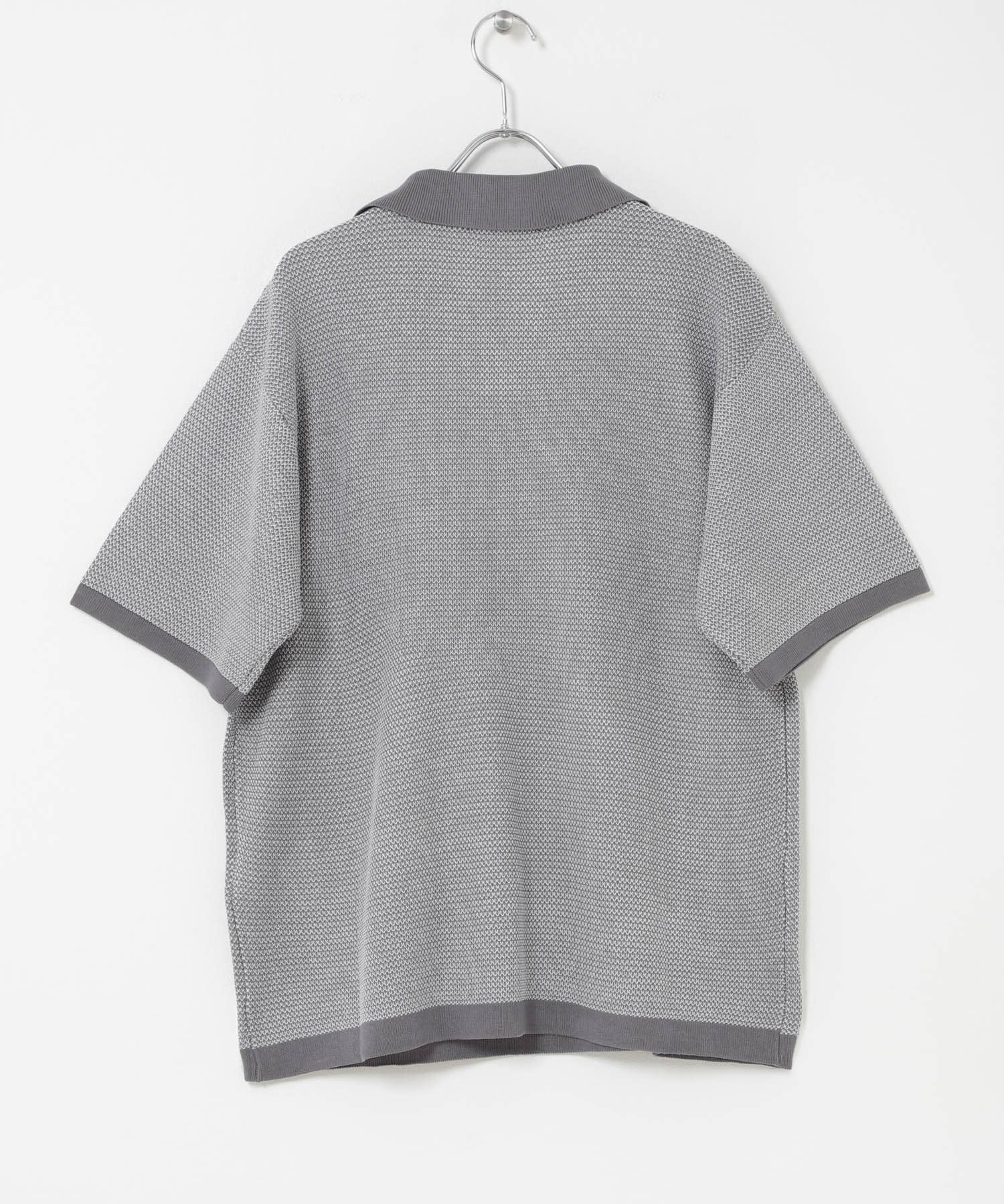 『洗濯可』ミックススキッパーニット L.GRAY M