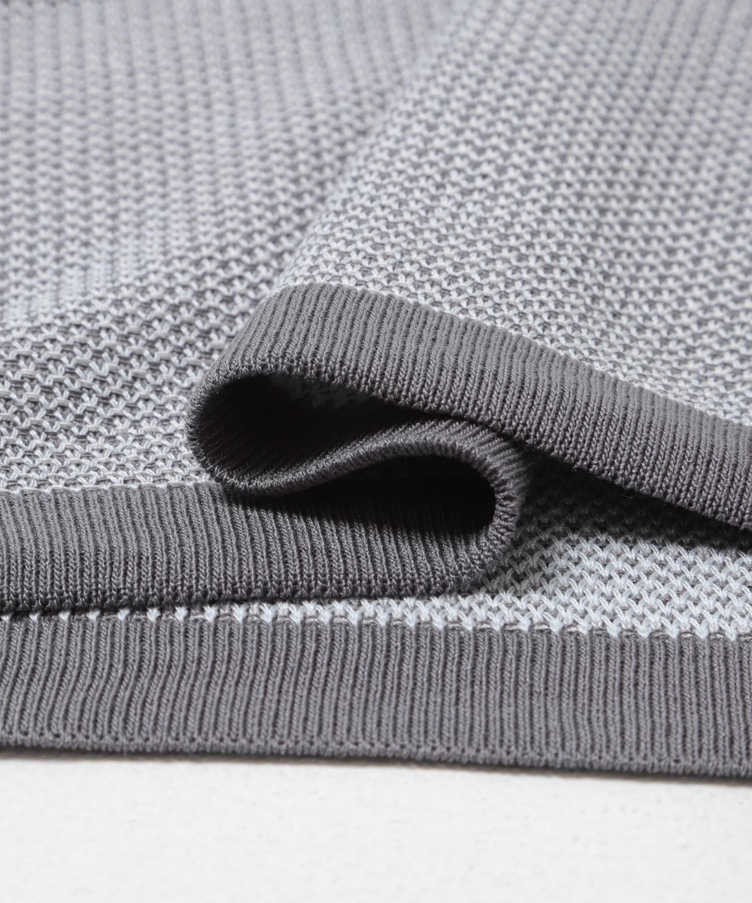 『洗濯可』ミックススキッパーニット L.GRAY M