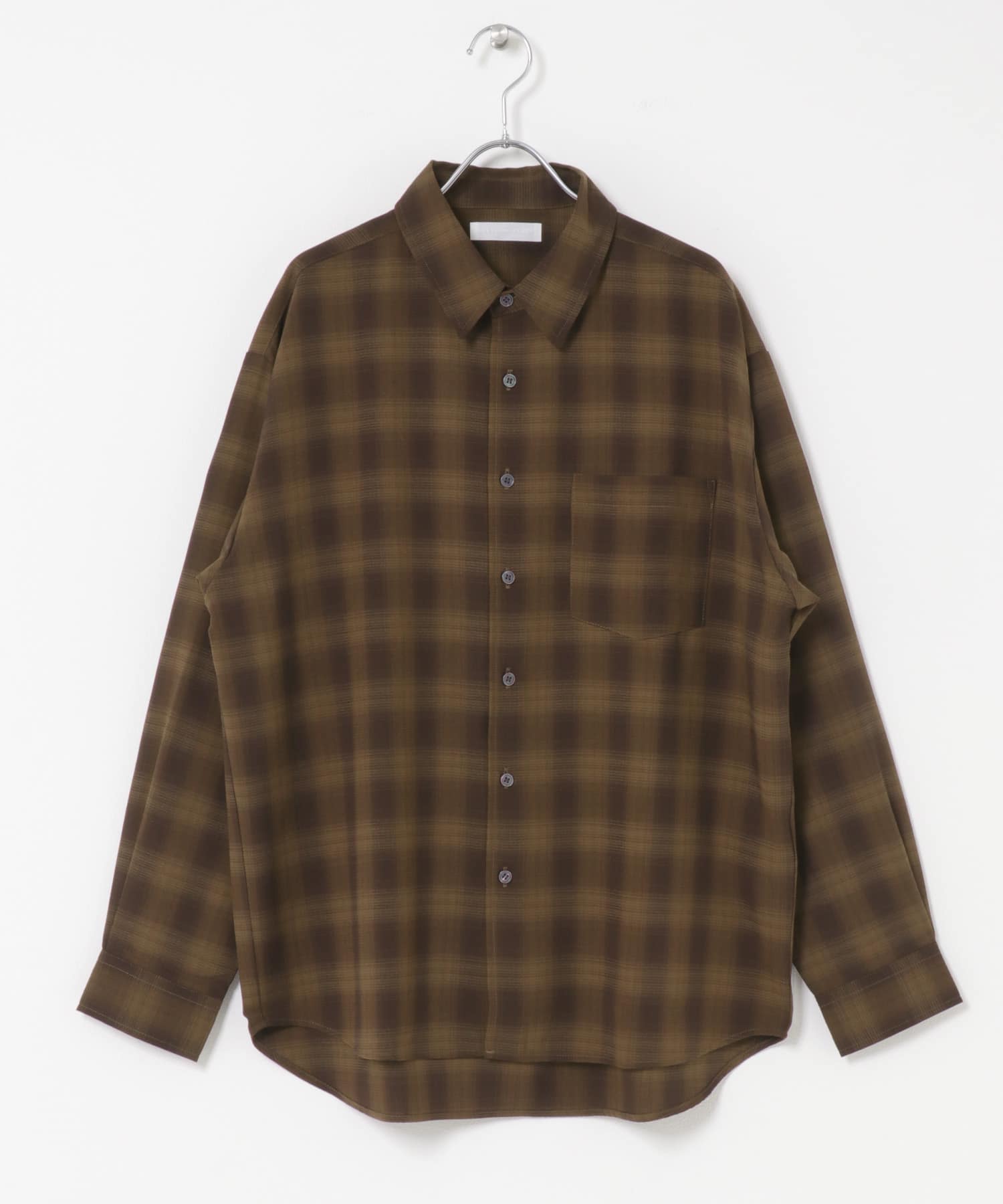 マドラスチェックロングスリーブシャツ BRN CHECK M