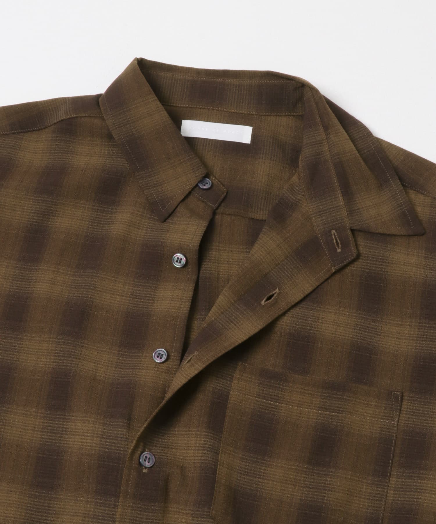 マドラスチェックロングスリーブシャツ BRN CHECK M