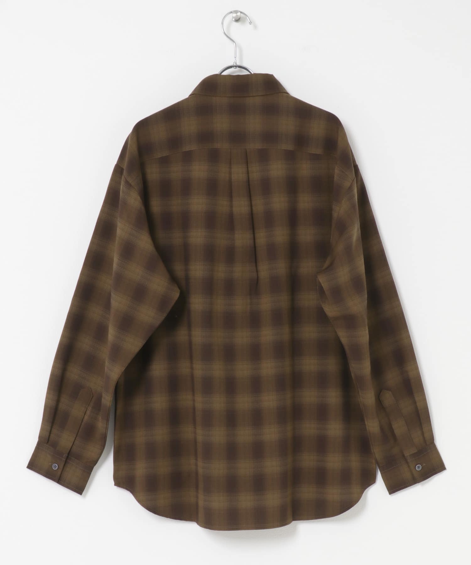 マドラスチェックロングスリーブシャツ BRN CHECK M