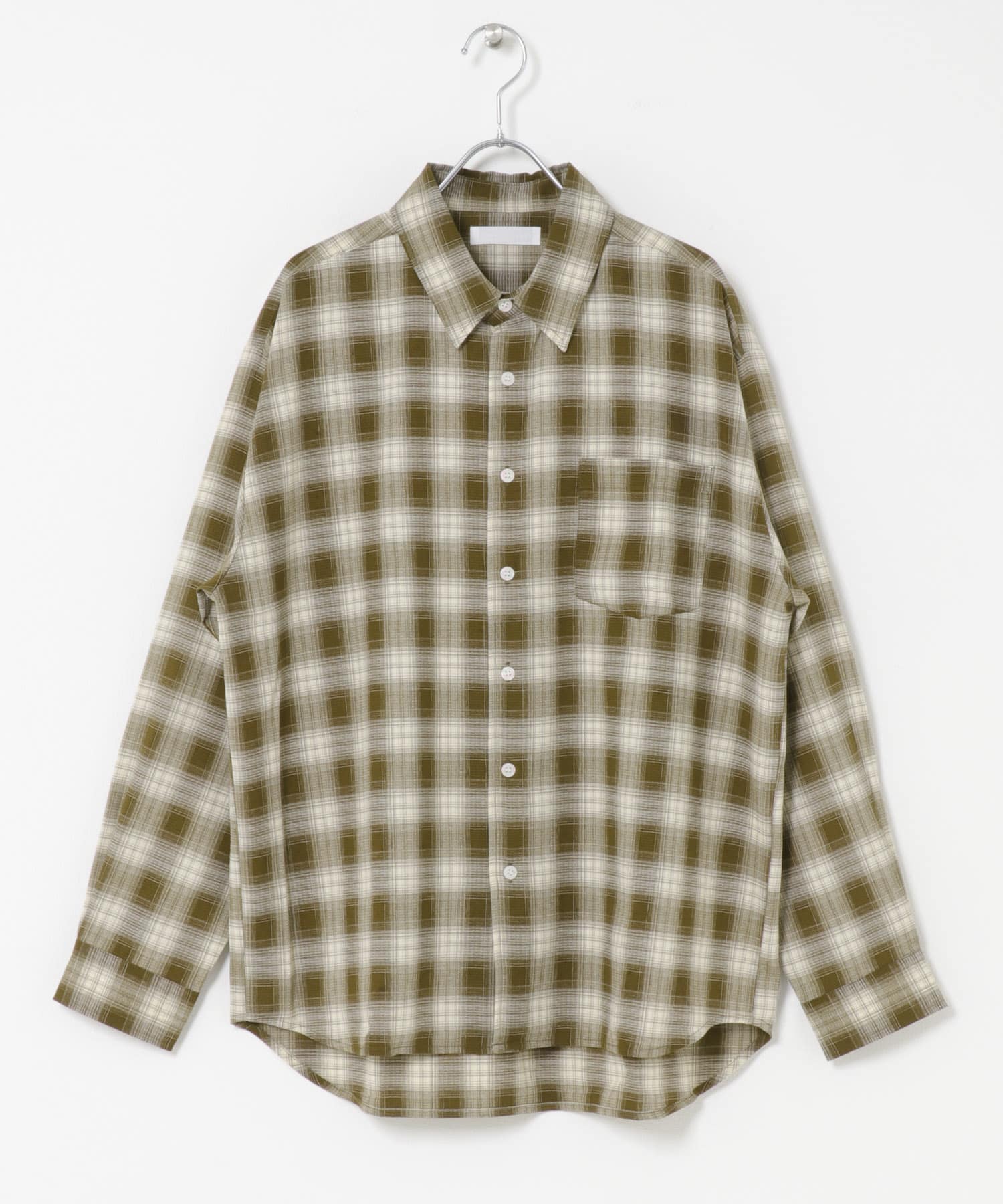 マドラスチェックロングスリーブシャツ GRG CHECK M