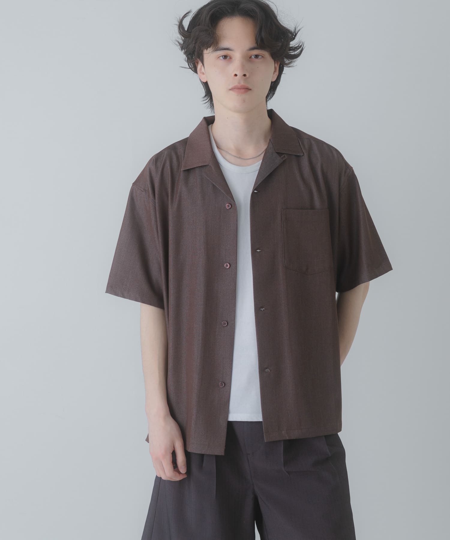 シャンブレーオープンカラーシャツ(M BLUE): トップス｜URBAN RESEARCH