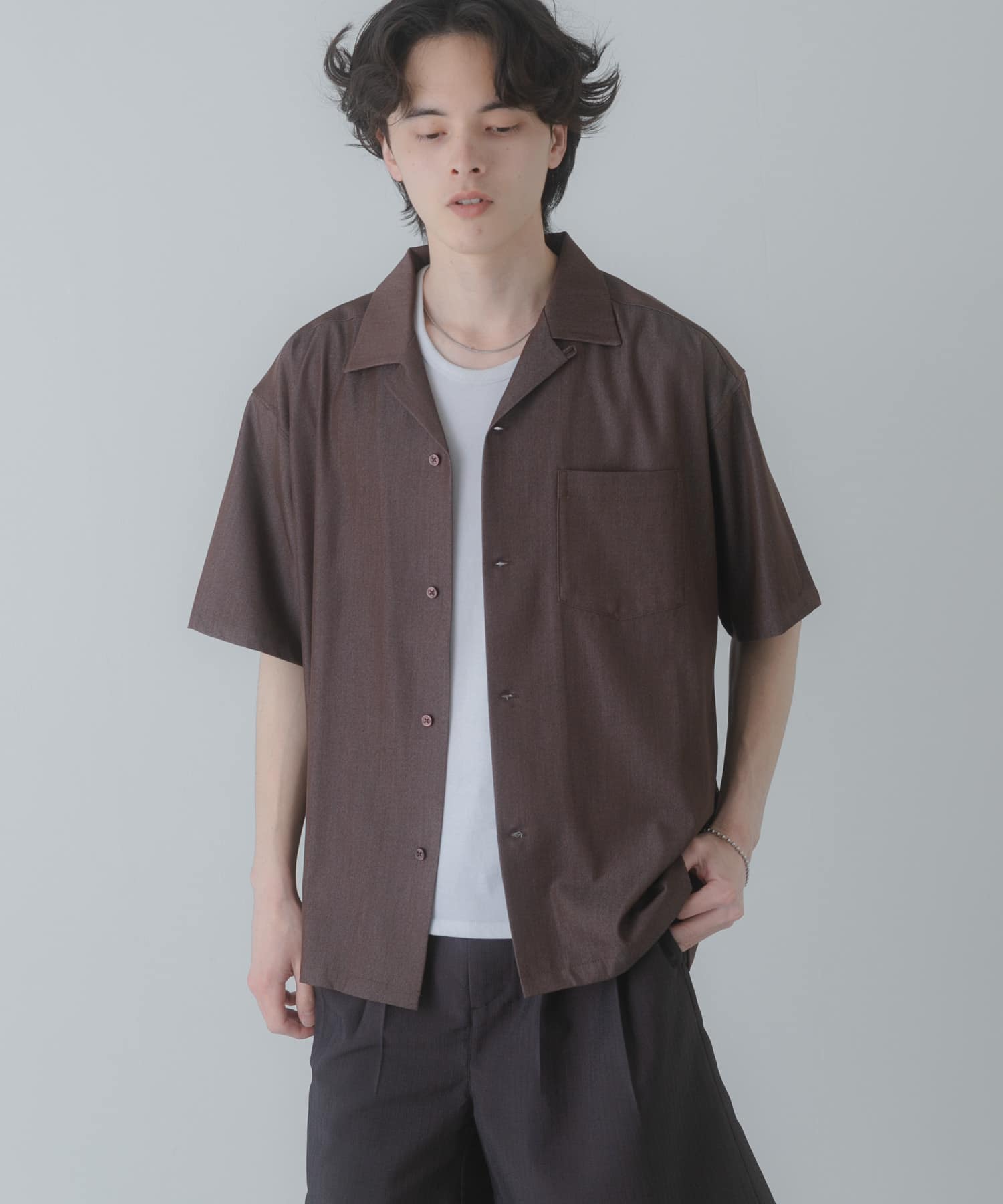 定価57200円　新品　endless joy オープンカラーシャツ　Mサイズ シャンブレーオープンカラーシャツ(M BLUE): トップス｜URBAN RESEARCH