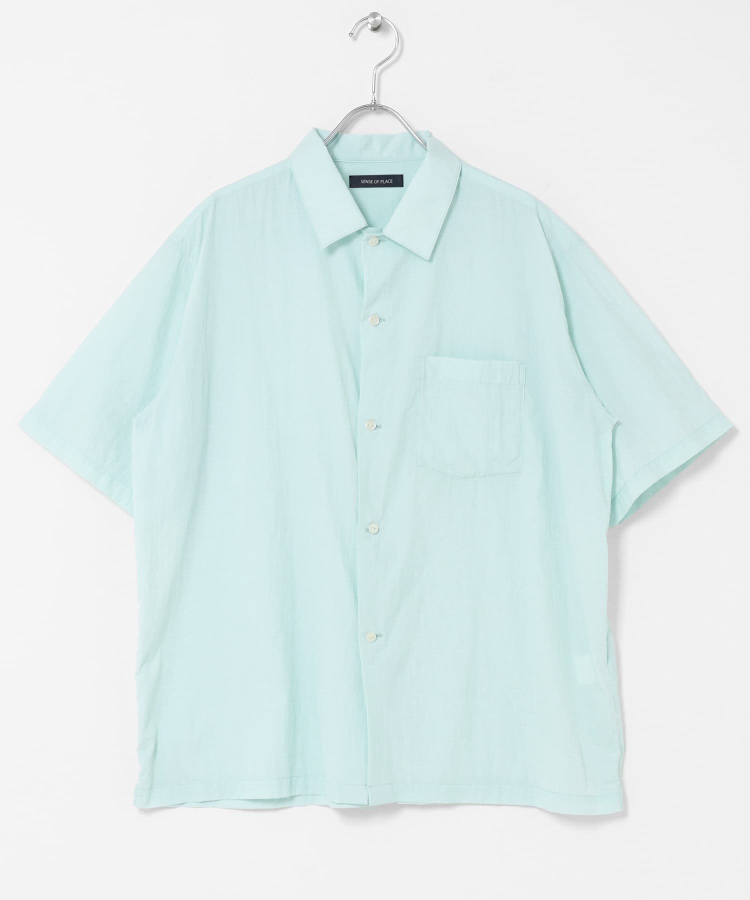 シアーリップショートスリーブシャツ MINT M