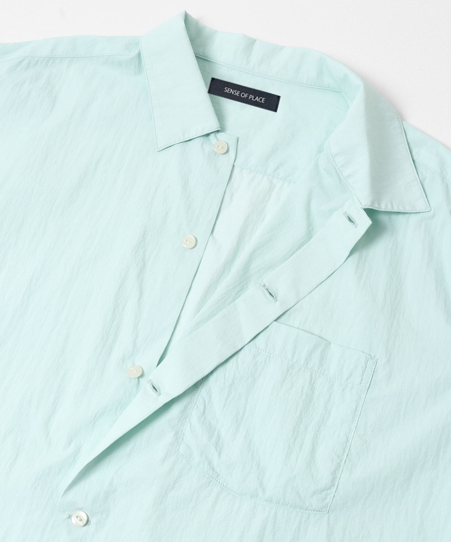 シアーリップショートスリーブシャツ MINT M