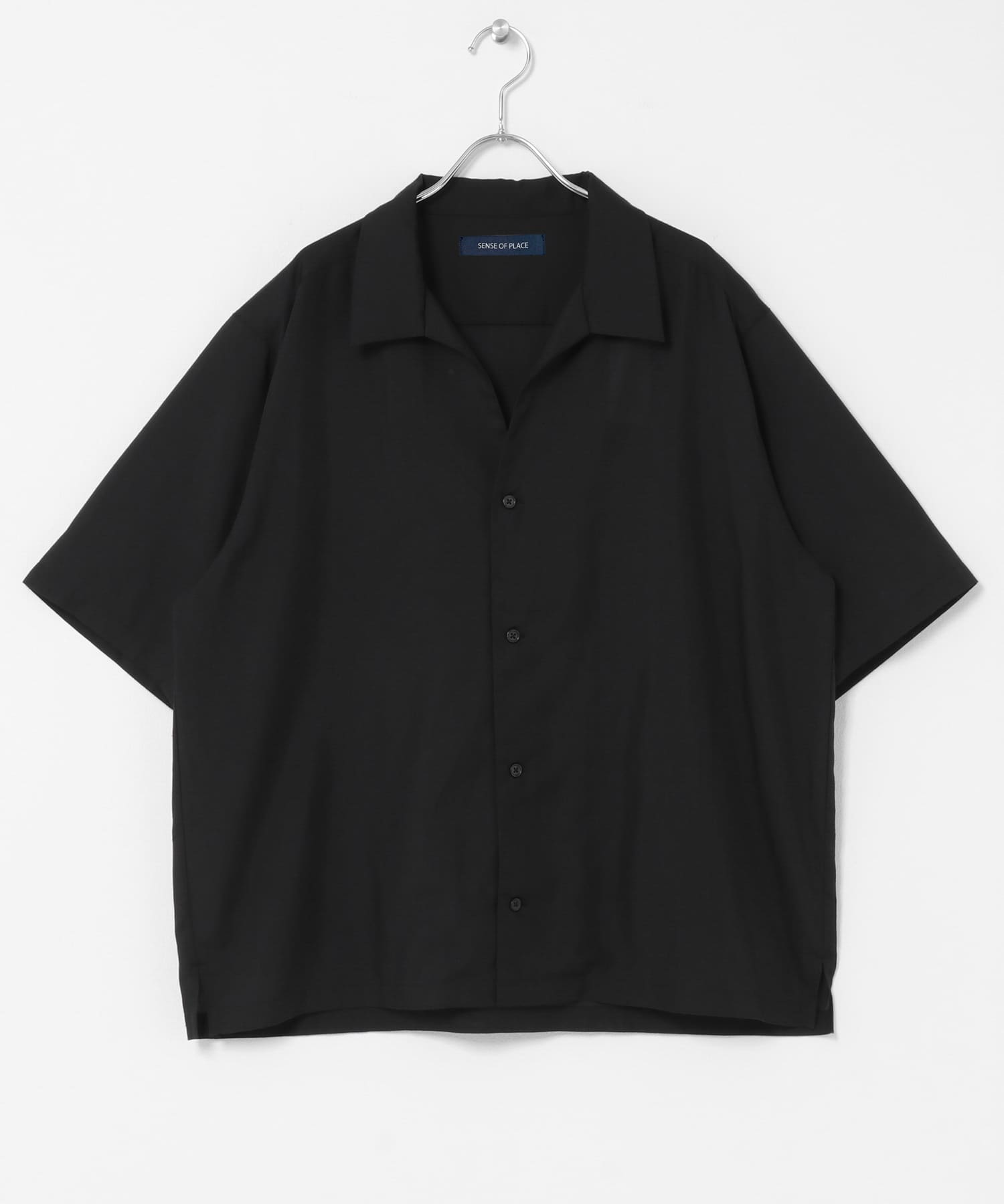 『イージーケア』シアースキッパーショートスリーブシャツ BLACK M