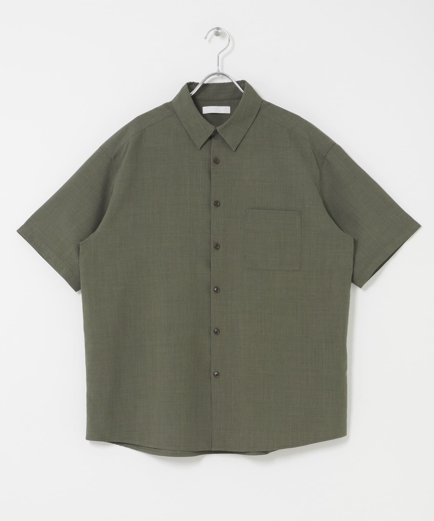 『イージーケア/速乾』クイックドライレギュラーカラーショートスリーブシャツ GREEN M