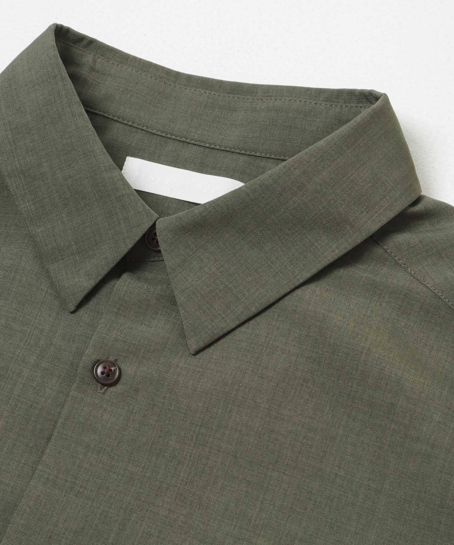 『イージーケア/速乾』クイックドライレギュラーカラーショートスリーブシャツ GREEN M