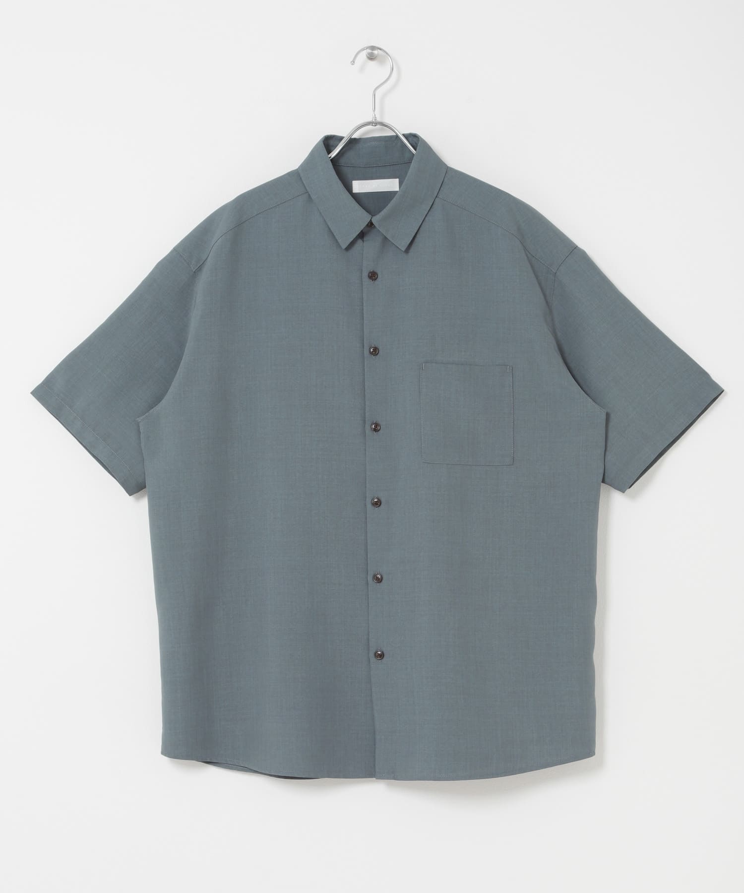 『イージーケア/速乾』クイックドライレギュラーカラーショートスリーブシャツ L.BLUE M