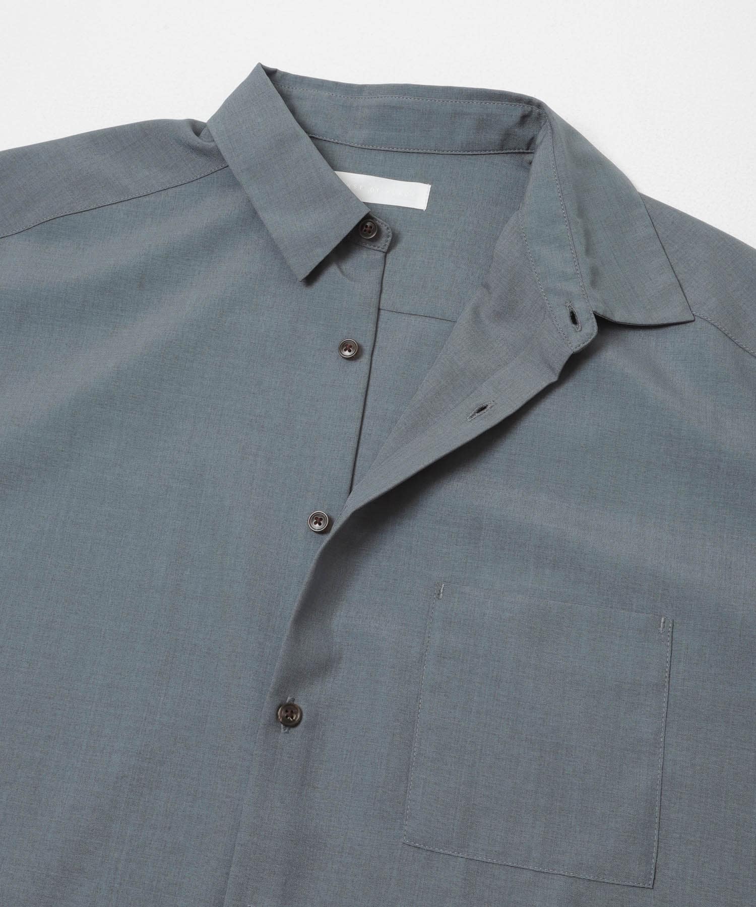 『イージーケア/速乾』クイックドライレギュラーカラーショートスリーブシャツ L.BLUE M