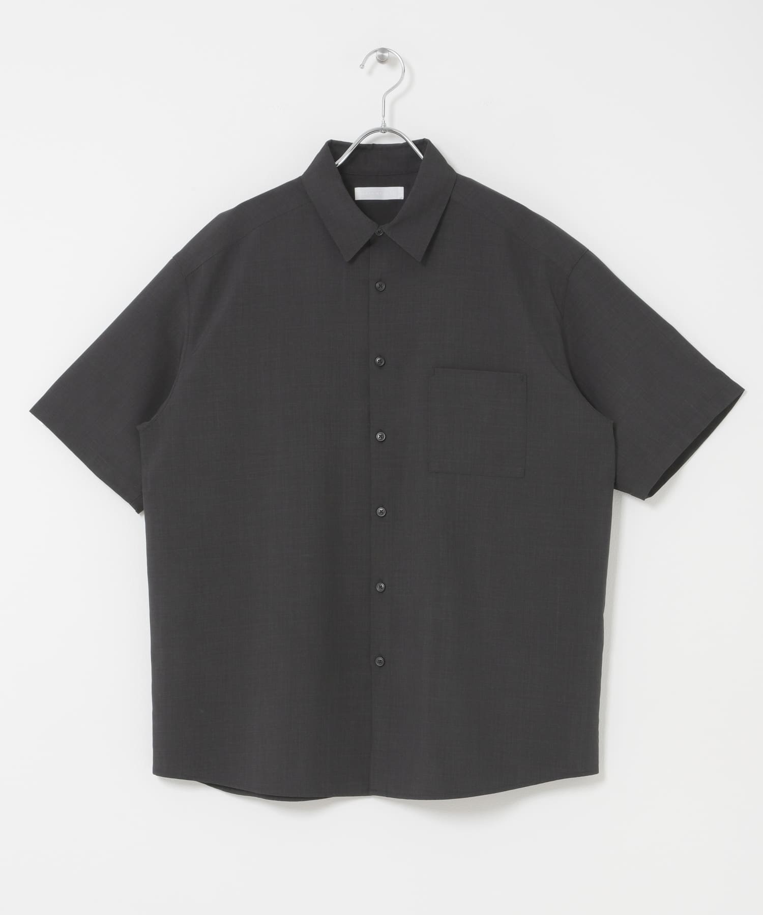 『イージーケア/速乾』クイックドライレギュラーカラーショートスリーブシャツ BLACK M