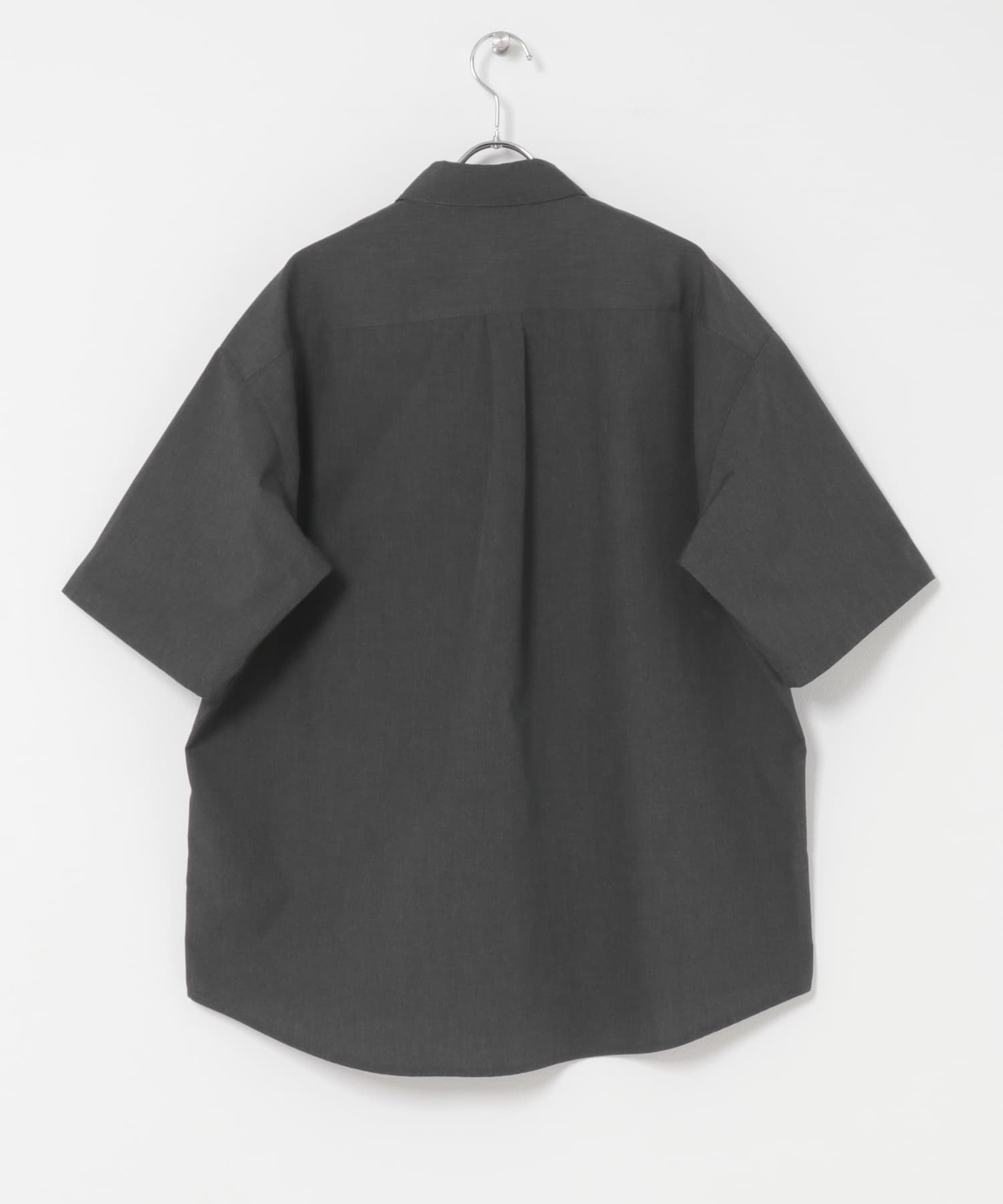 『イージーケア/速乾/接触冷感』コンフォートレギュラーカラーショートスリーブシャツ CHARCOAL S