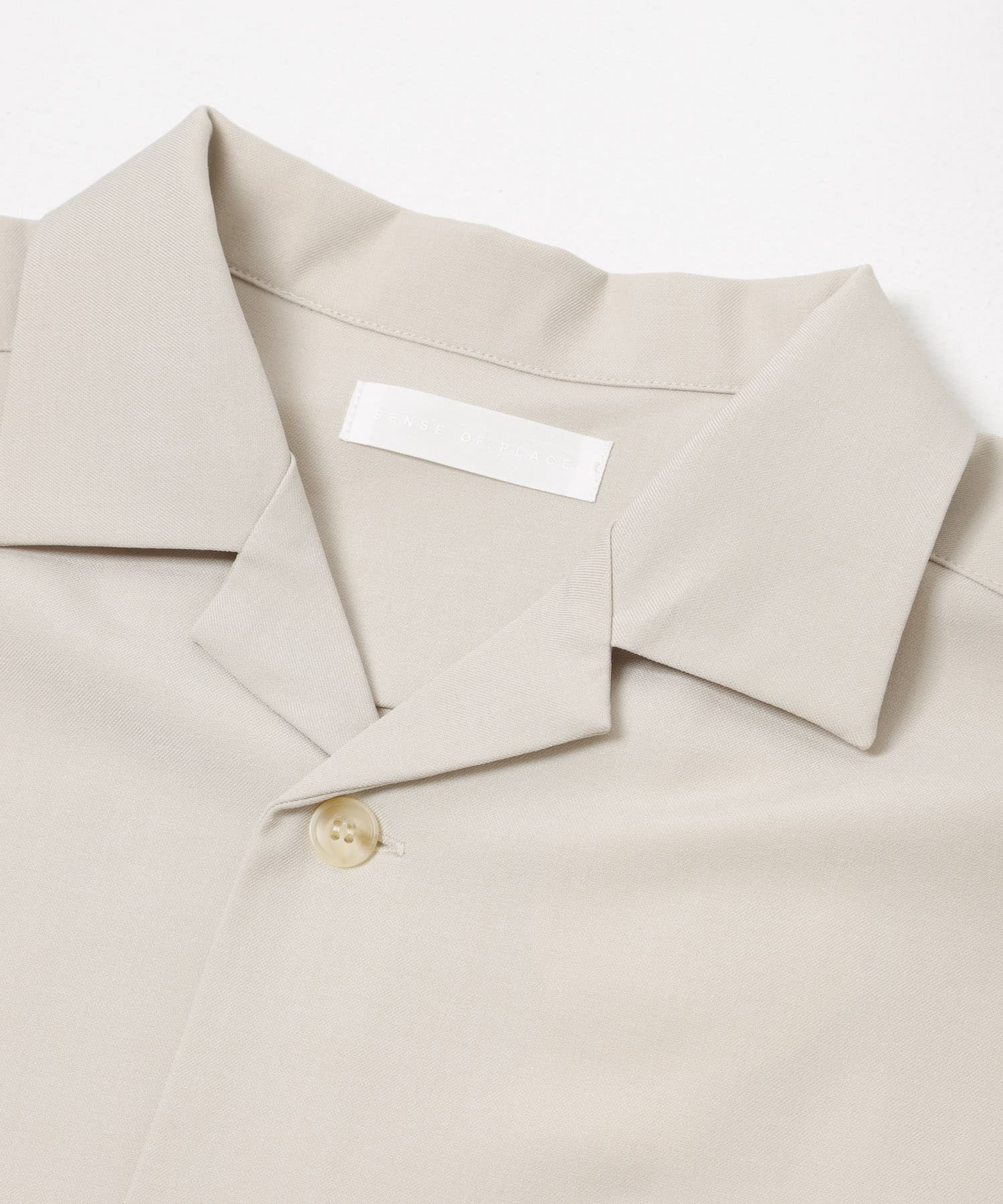 『速乾』ドライタッチオープンカラールーズショートスリーブシャツ GREIGE S