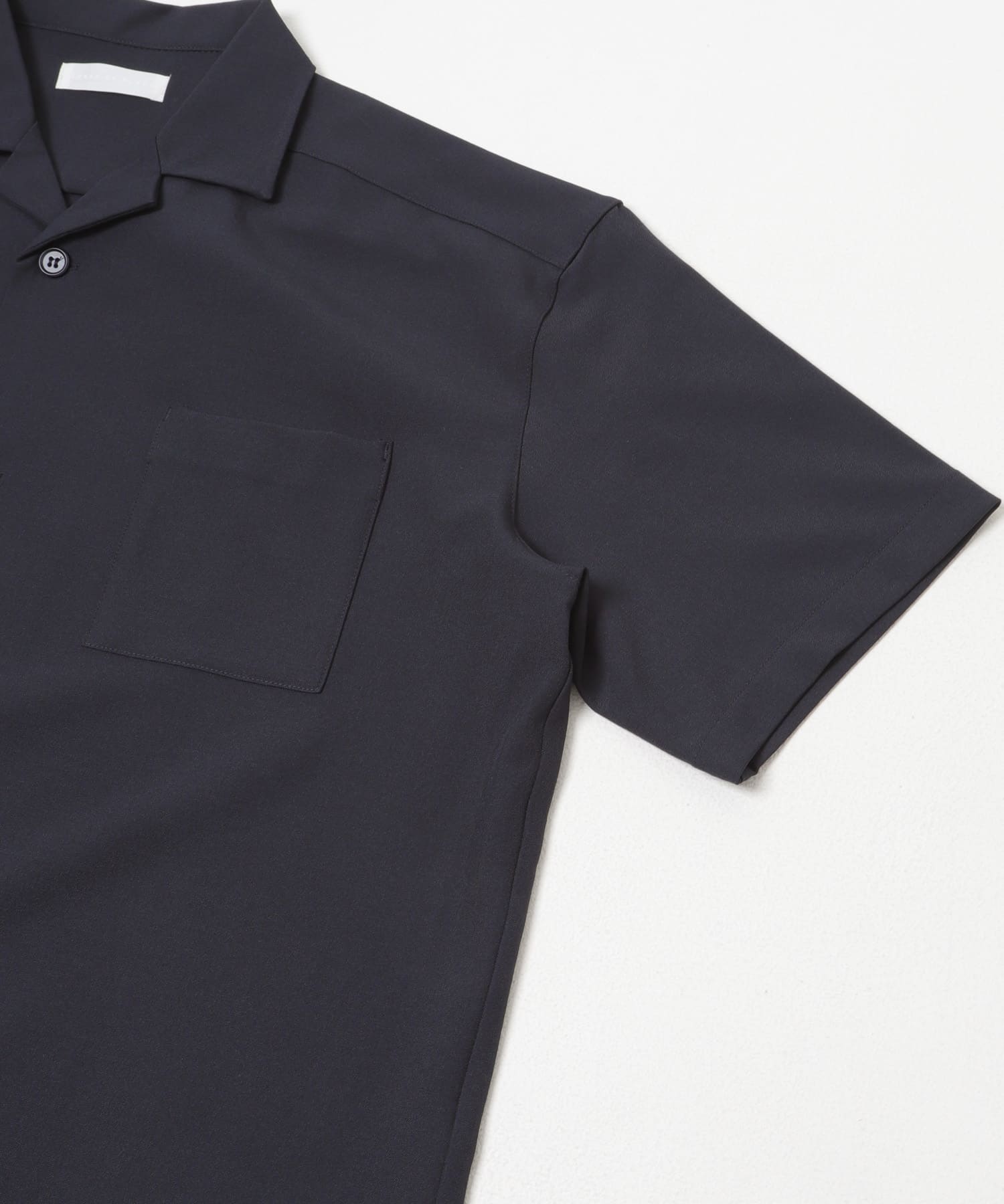 『速乾』ドライタッチオープンカラールーズショートスリーブシャツ NAVY S