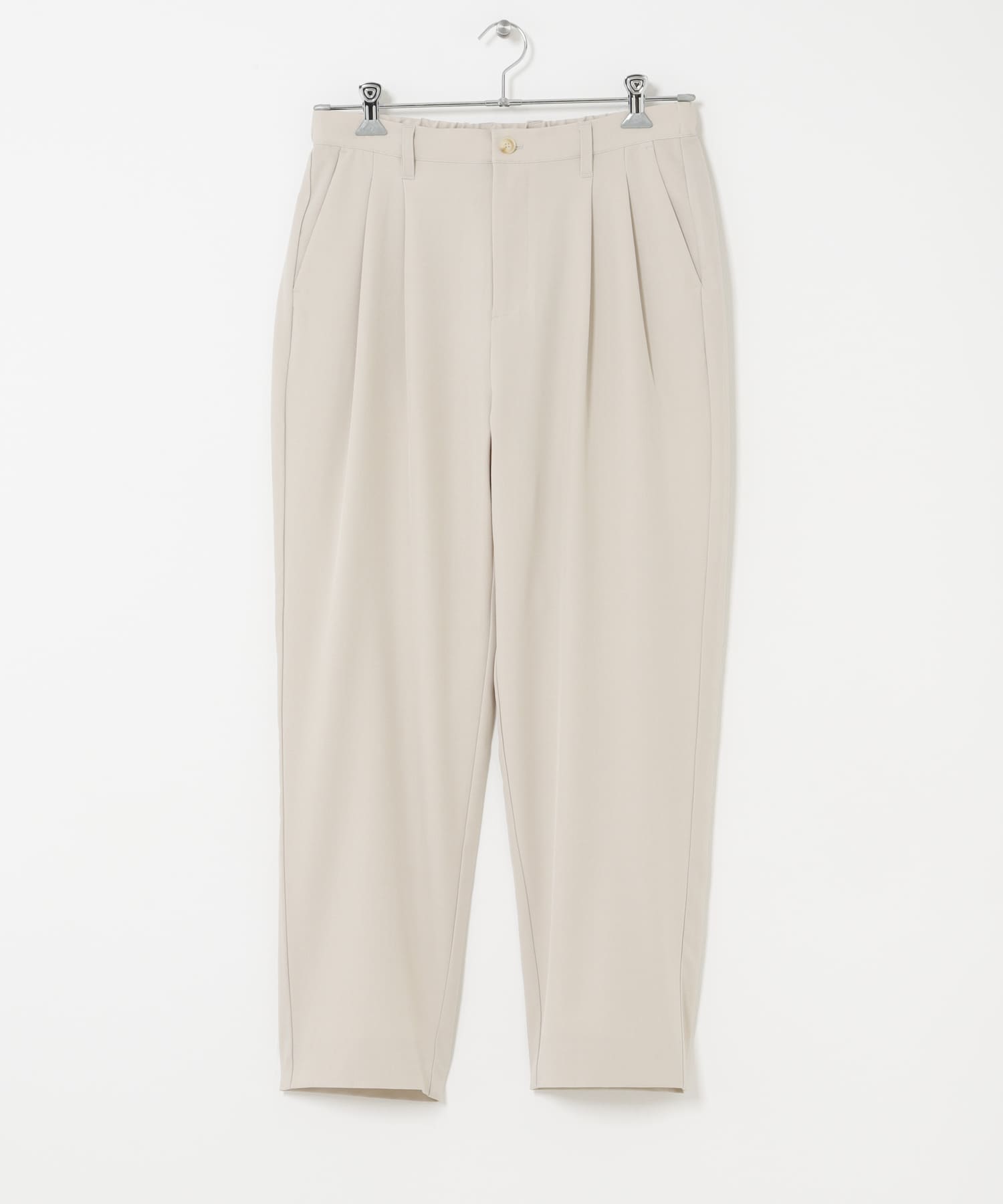 『速乾』ドライタッチ2タックテーパードパンツ GREIGE S