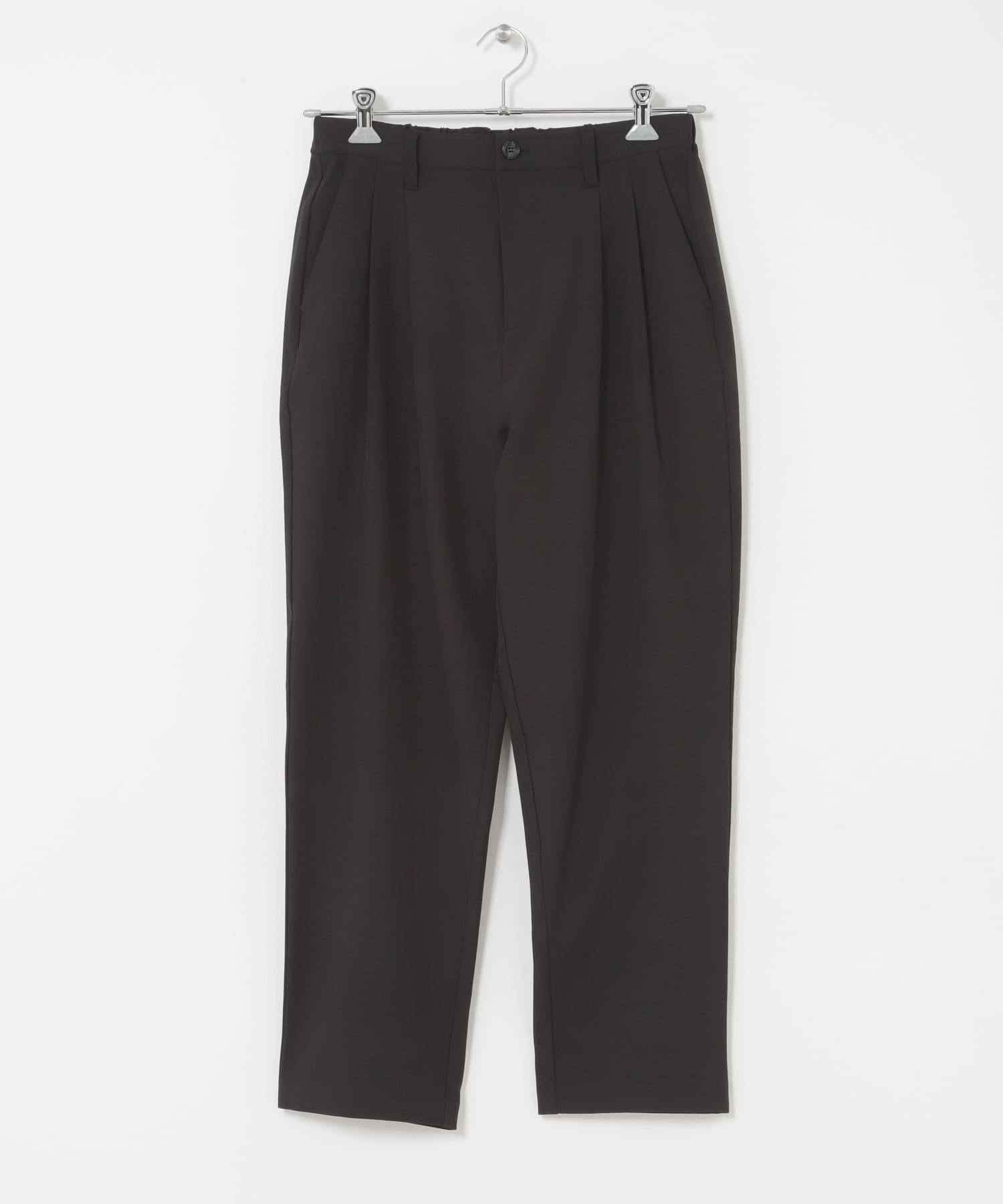 『速乾』ドライタッチ2タックテーパードパンツ BLACK S